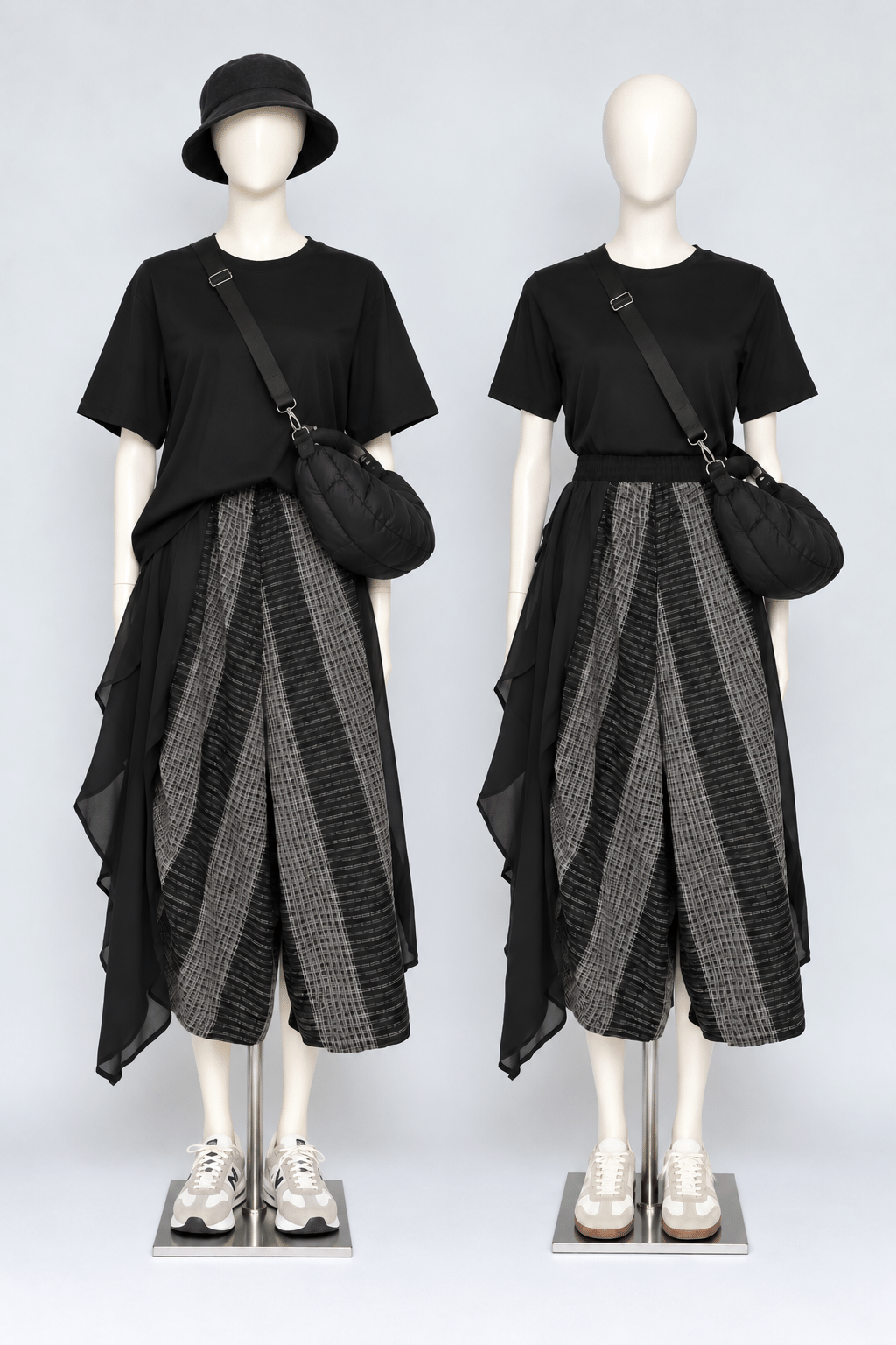 PO - Minami Stripes Checkered Culottes