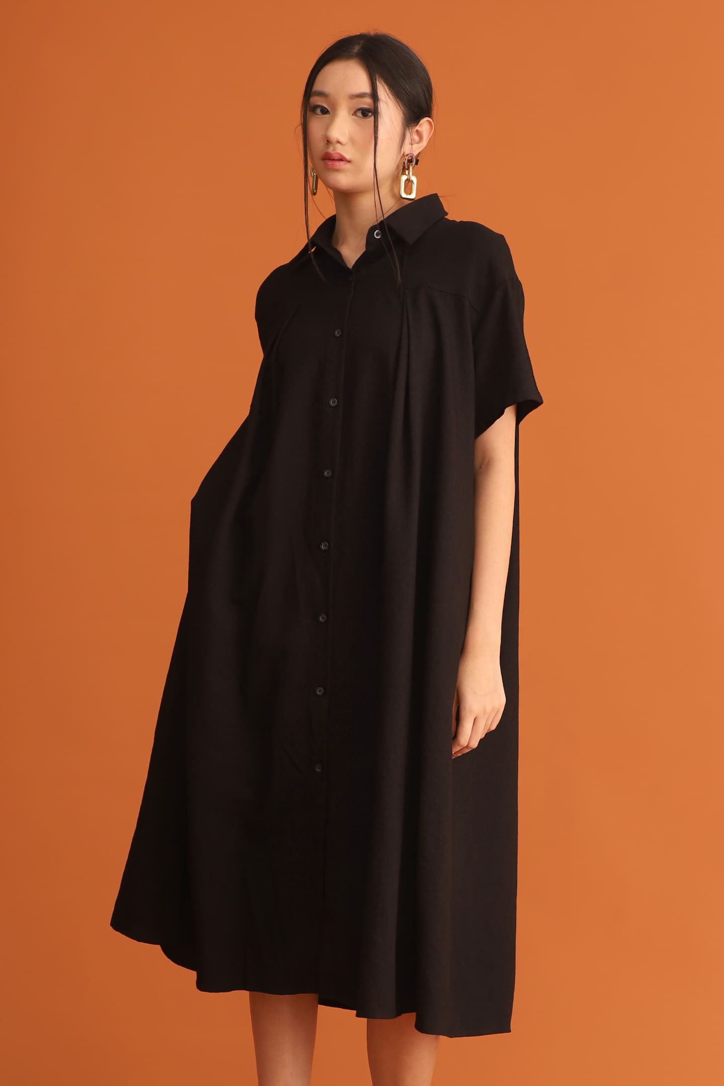 CHOSEN - Park Shirt Dress in Black