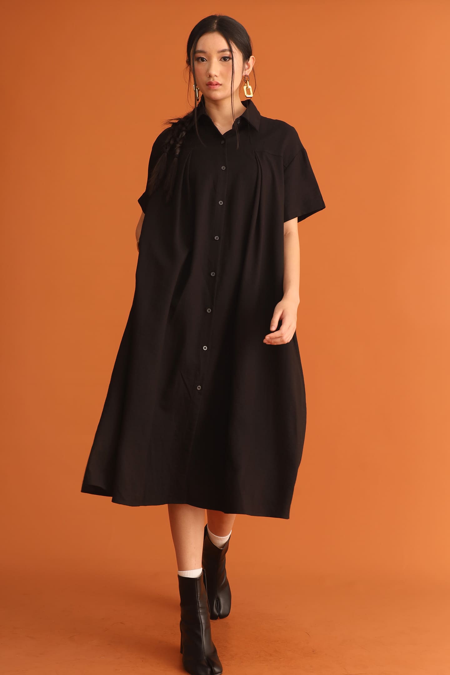 CHOSEN - Park Shirt Dress in Black