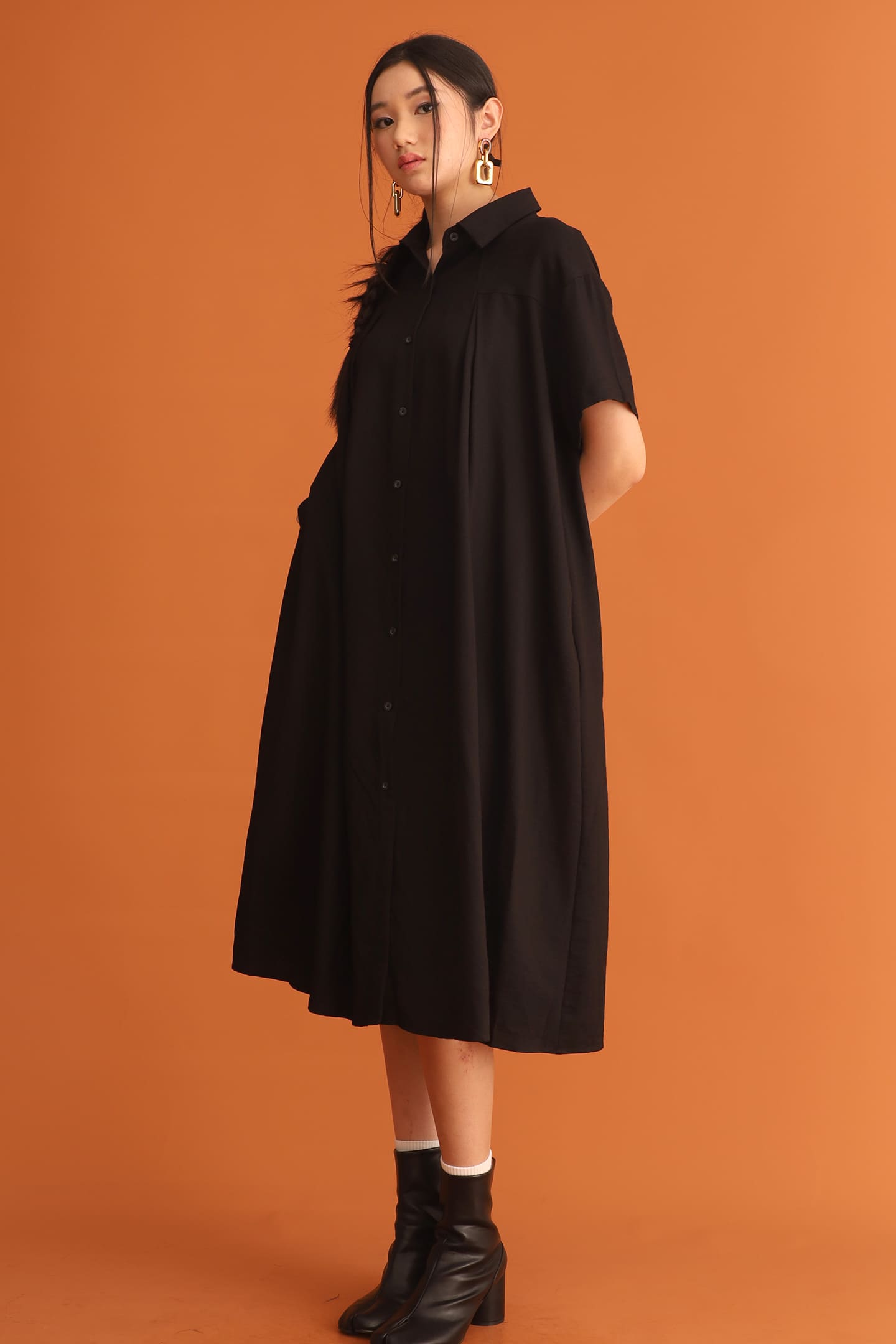 CHOSEN - Park Shirt Dress in Black