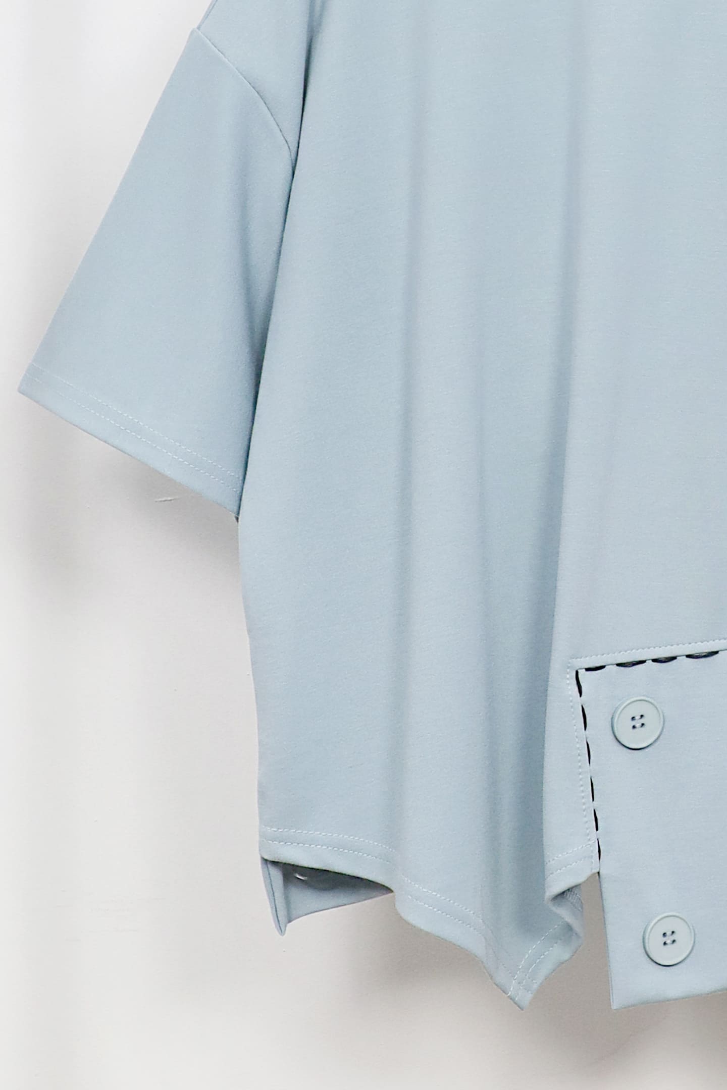 Easy By TE - Peiling Button Top in Baby Blue