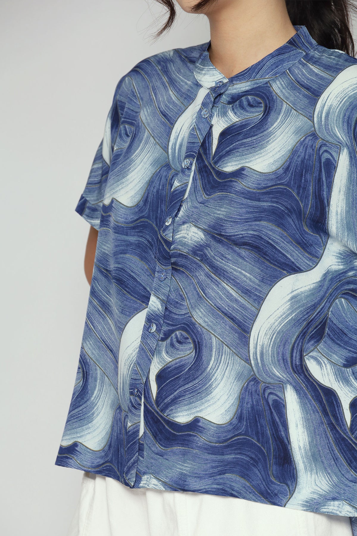 Penelope Top in Blue Cove