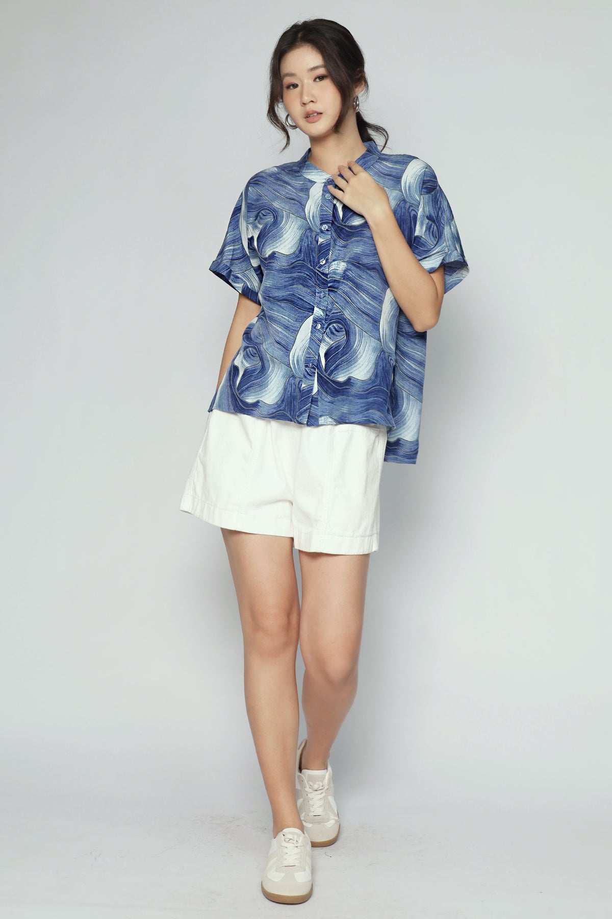 Penelope Top in Blue Cove
