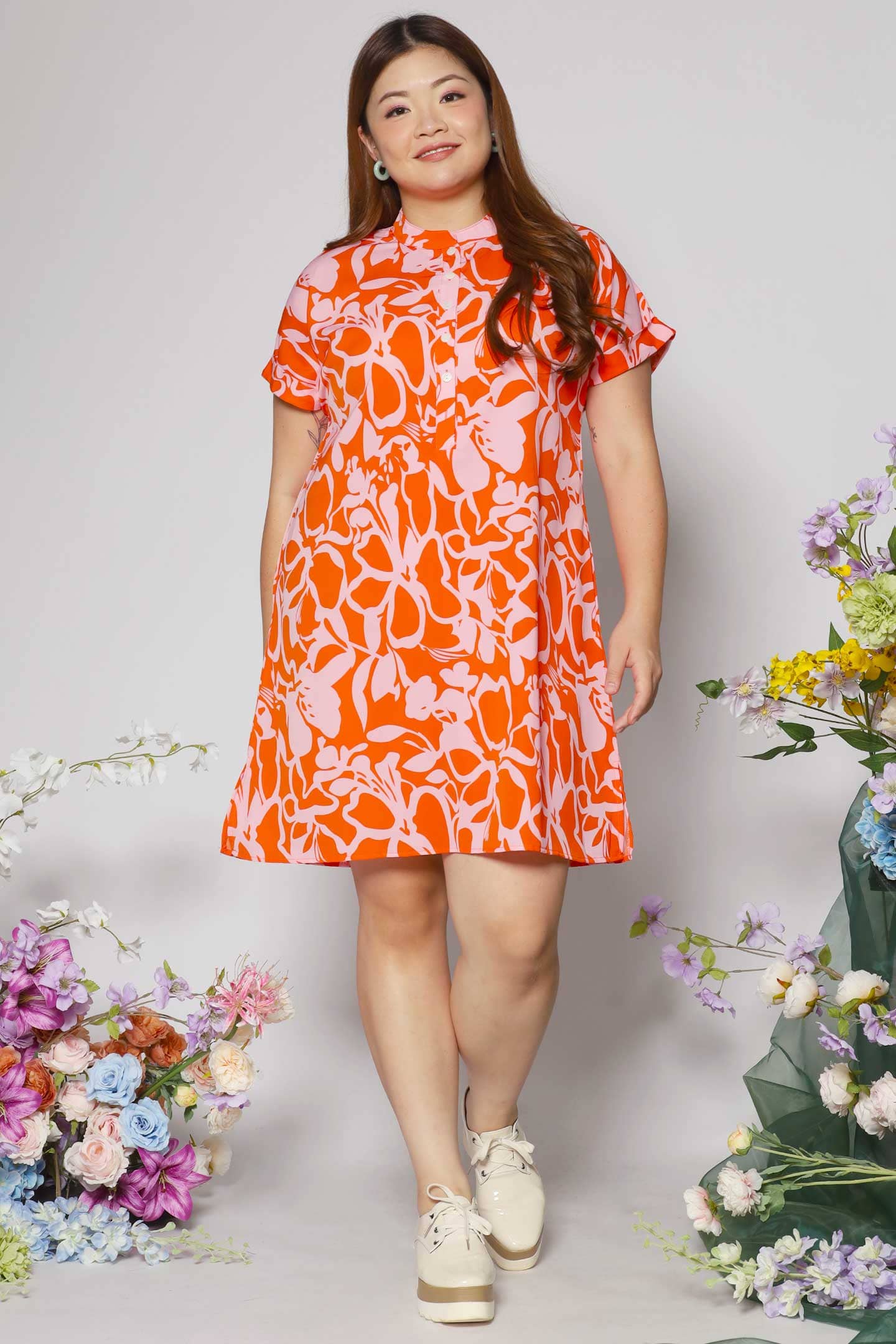 Penn Dress in Festive Blooms