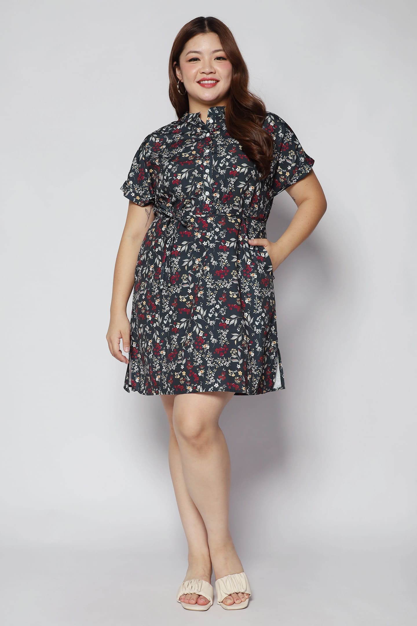 Penn Dress in Red Buds