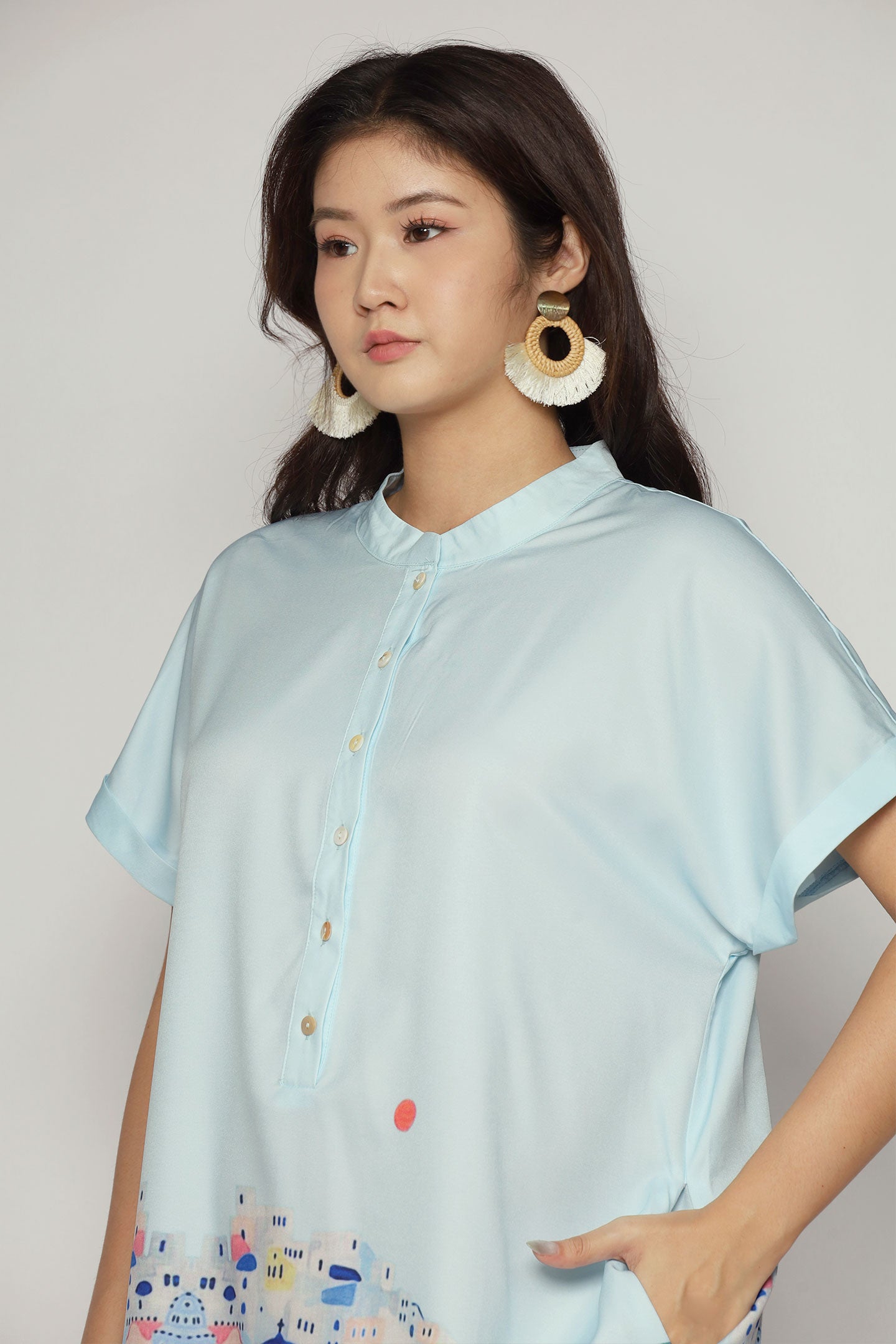 Backorders Penn Dress in Santorini Stroll