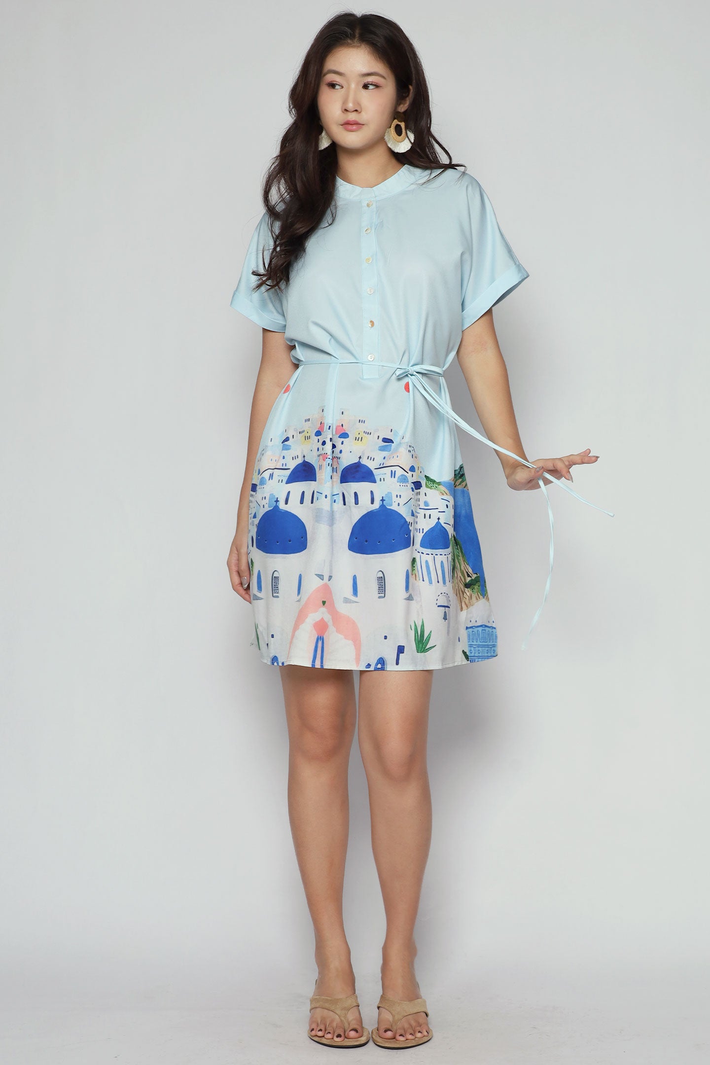Backorders Penn Dress in Santorini Stroll