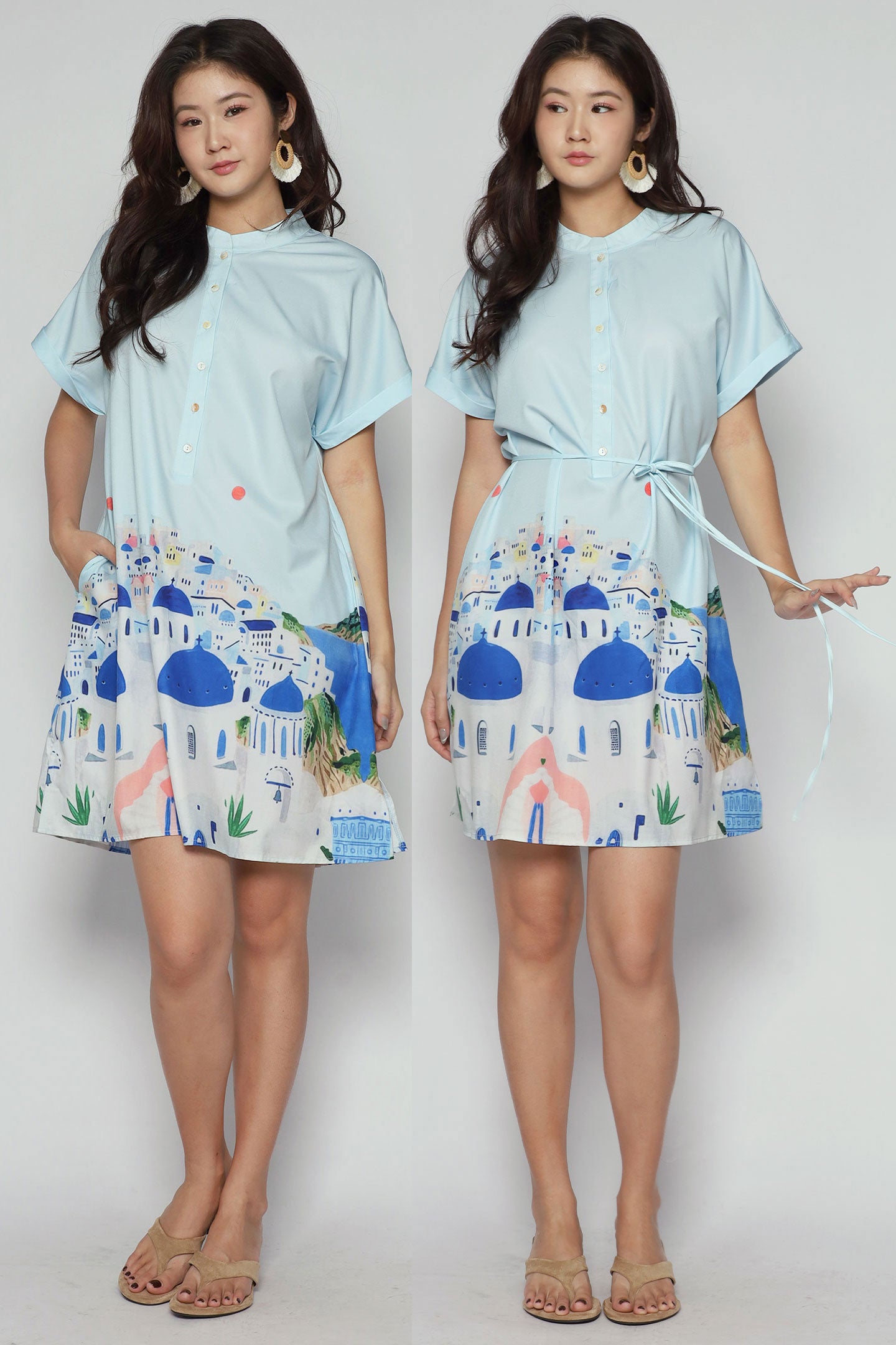 Backorders Penn Dress in Santorini Stroll