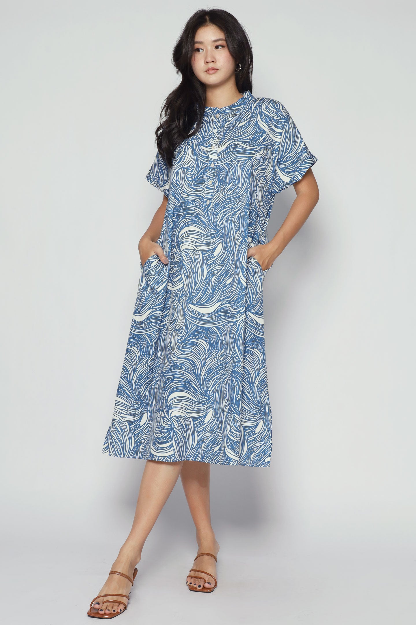 Penny Dress in Blue Current