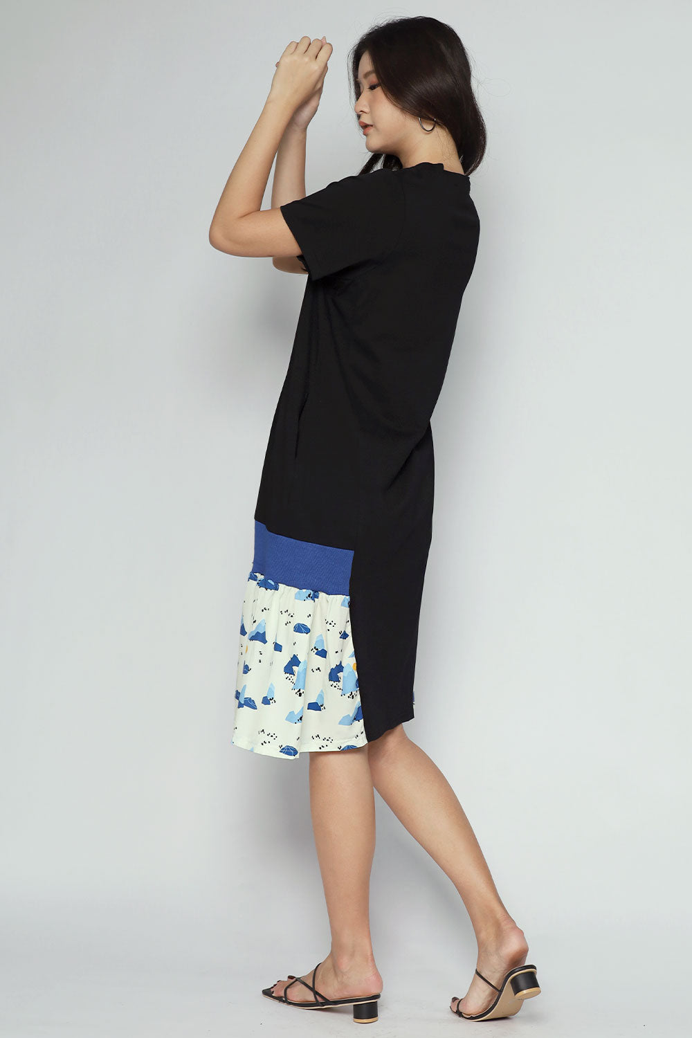 Peony Dress in Blue Journey