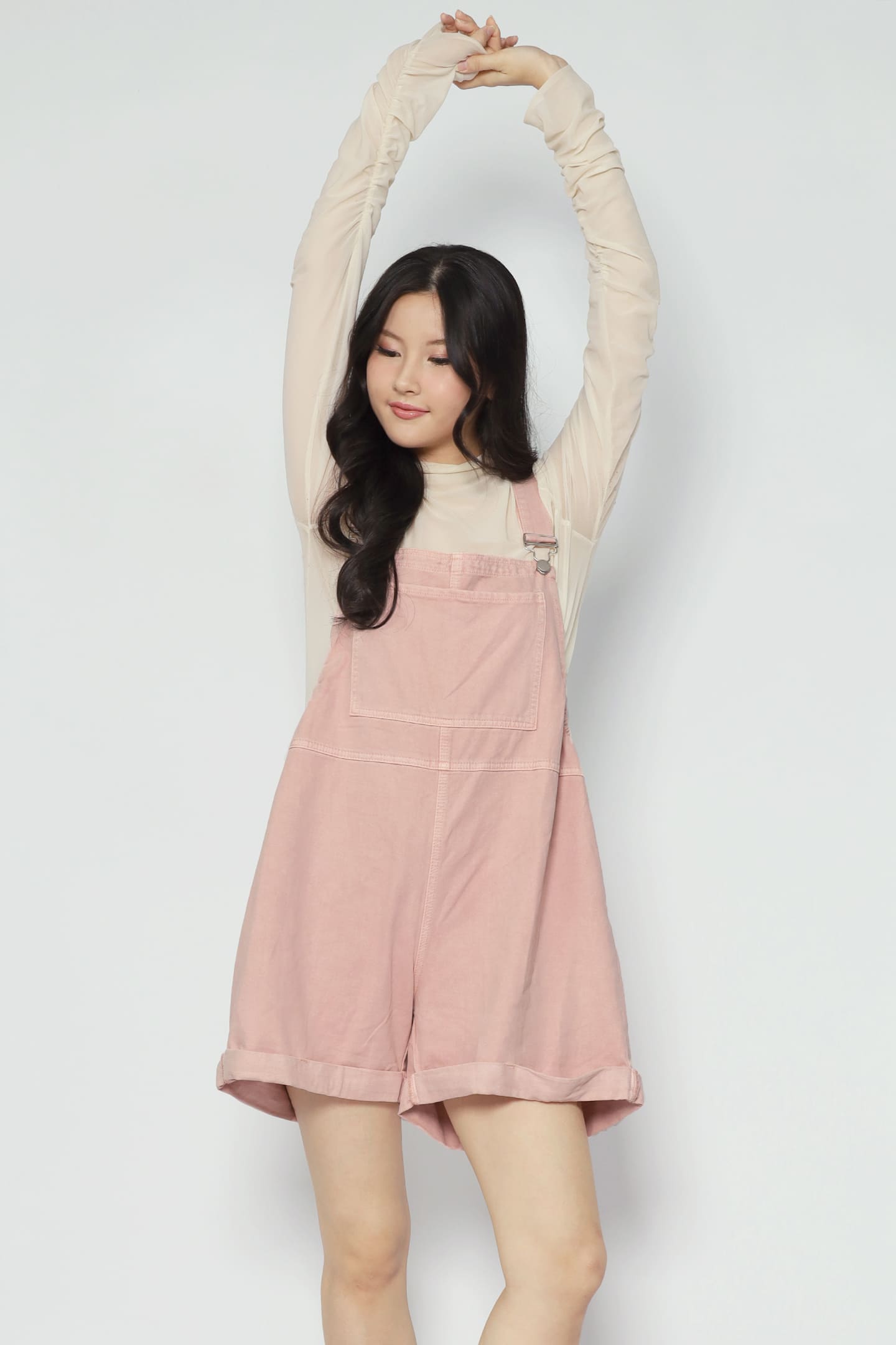 Confetti Pop Pinafore Playsuit in Pink