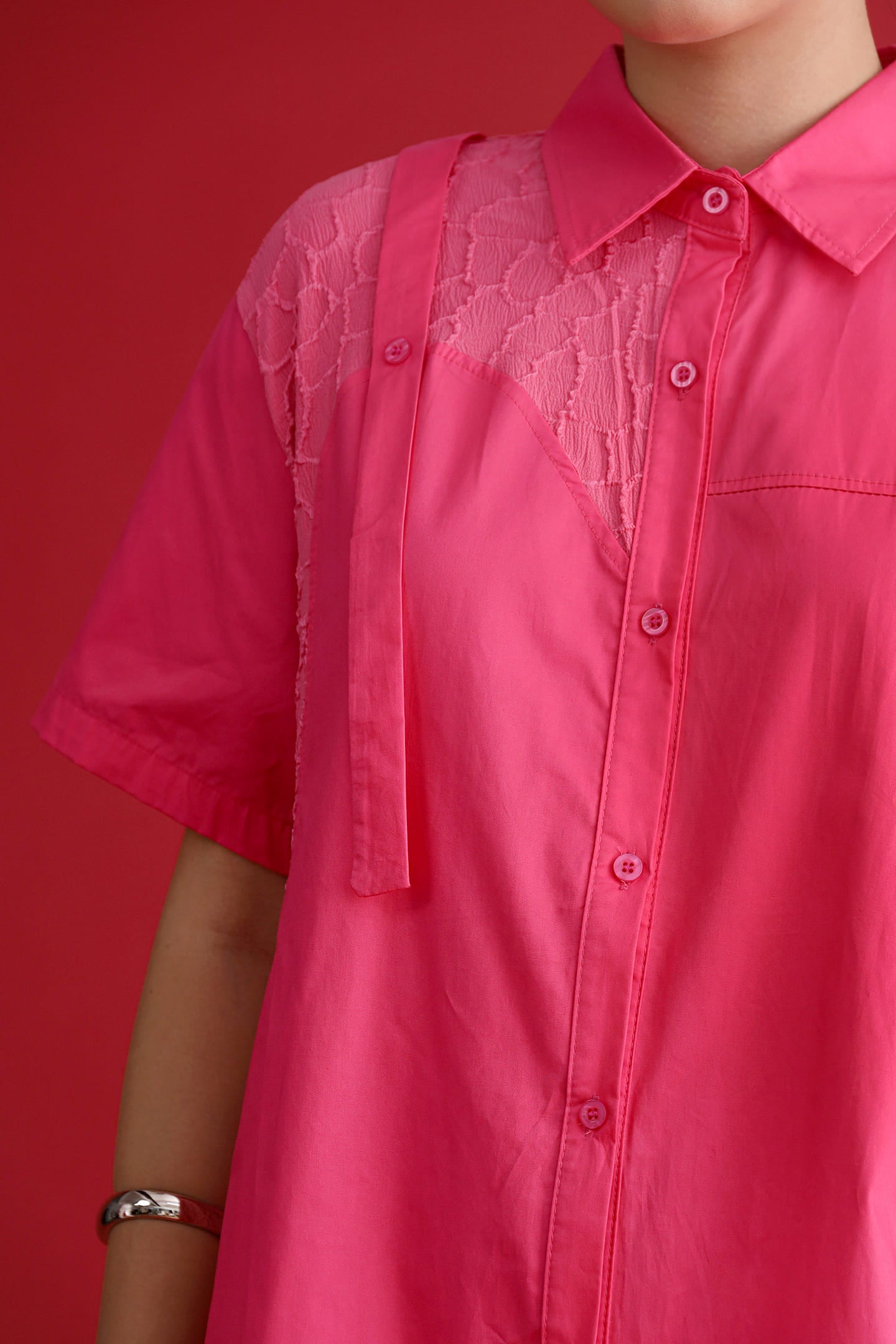 CHOSEN - Pink Siren Shirt Dress