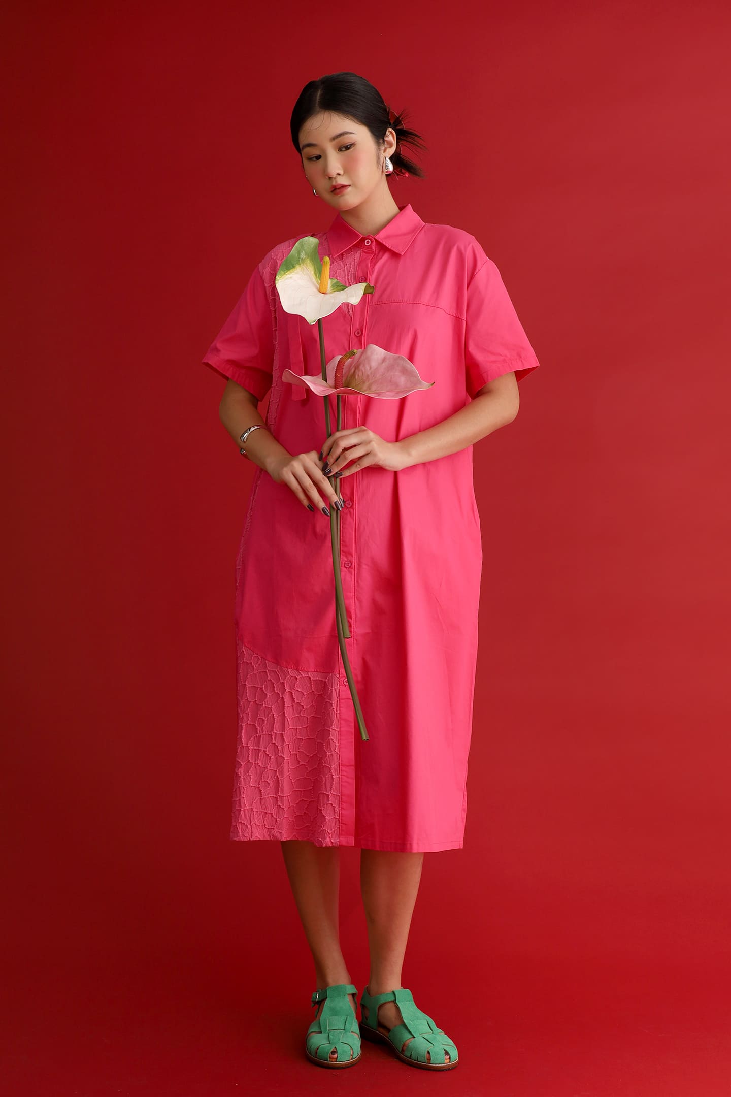 CHOSEN - Pink Siren Shirt Dress