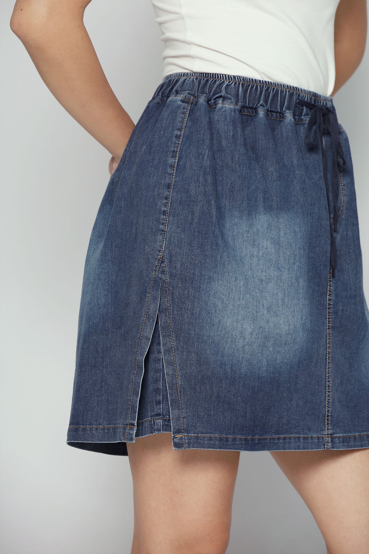 Popie Denim Skorts in Blue