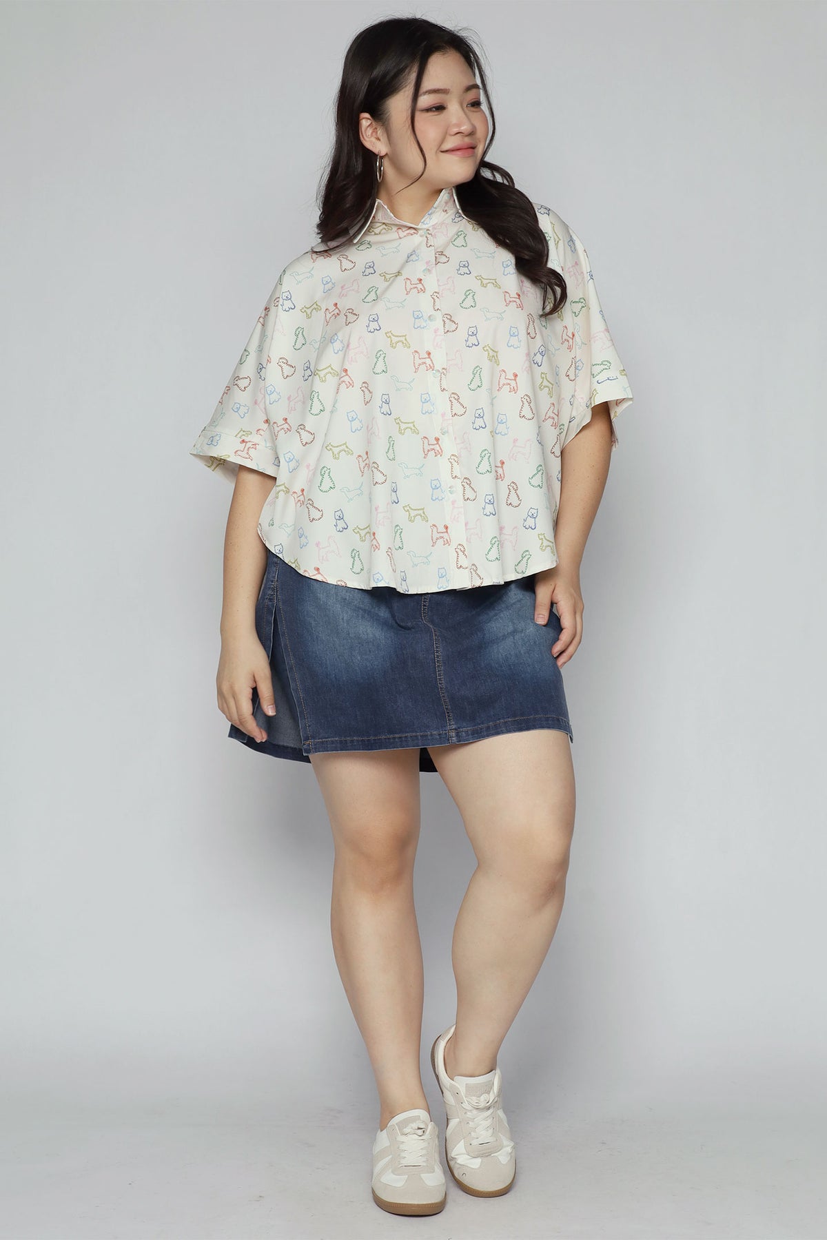 Popie Denim Skorts in Blue
