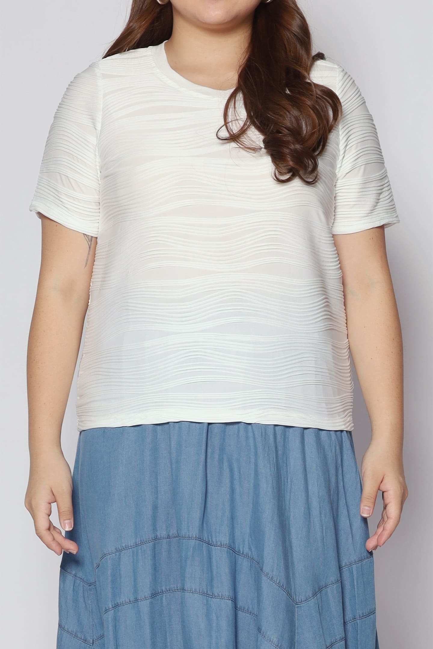 Prislin Wave Top in White