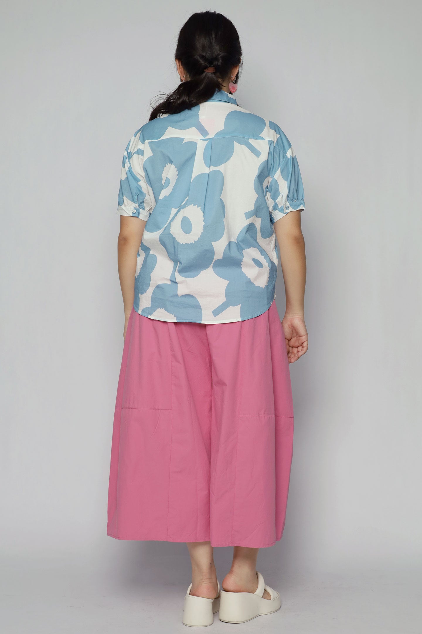 Quirky Top in Blue Popflower