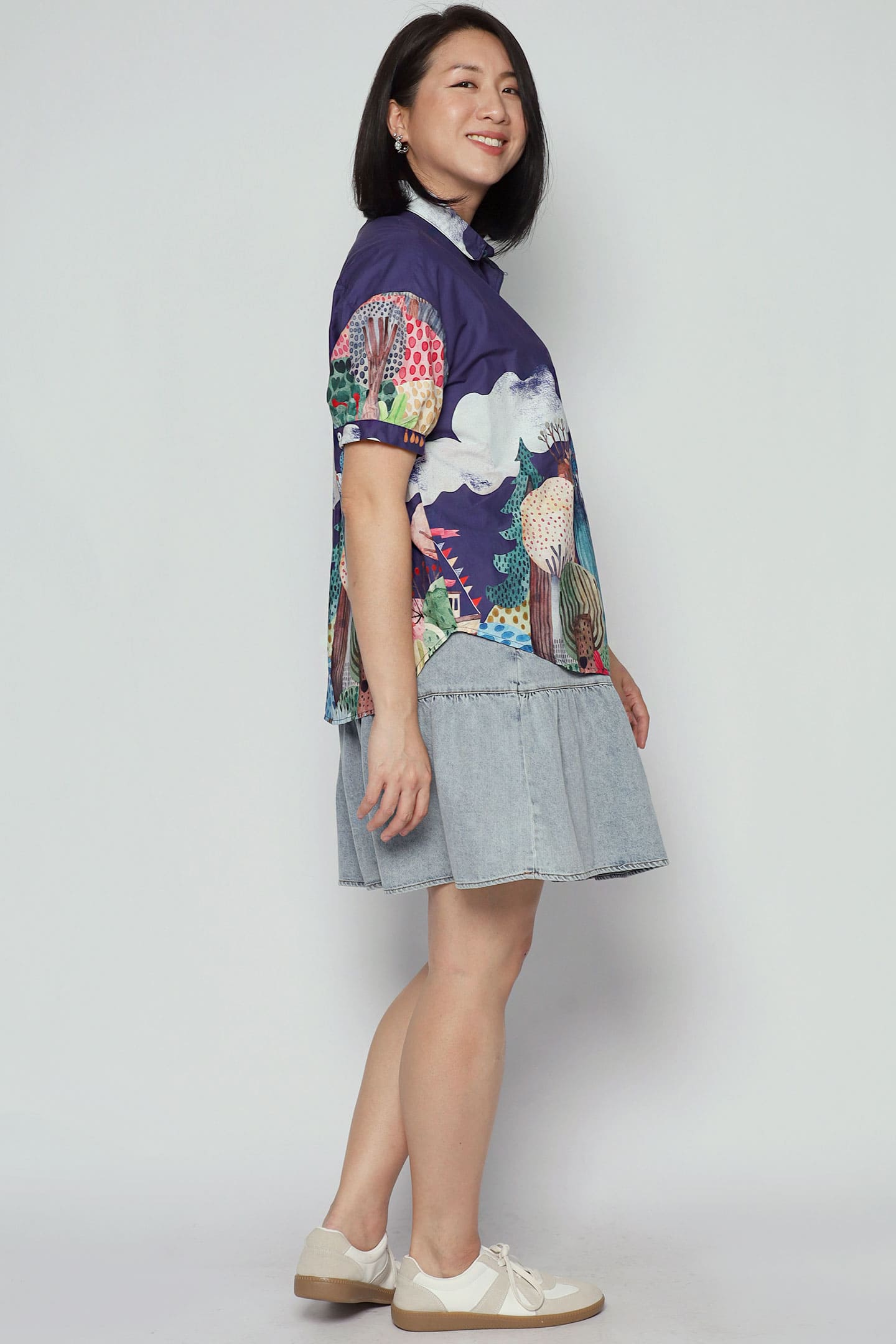 Quirky Top in Woods Blue