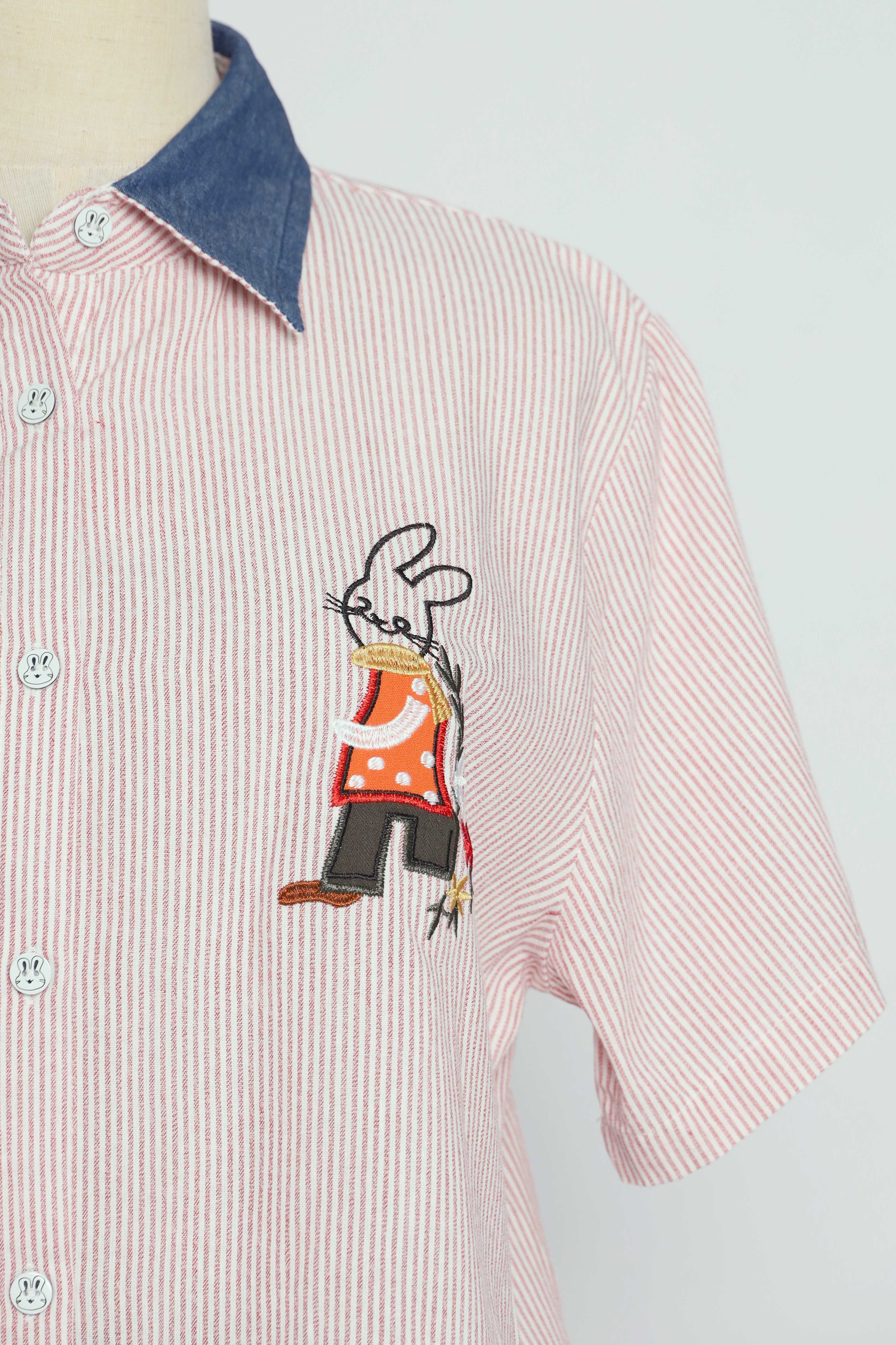 PO - Rabbit and Carrot Pinstripes Shirt