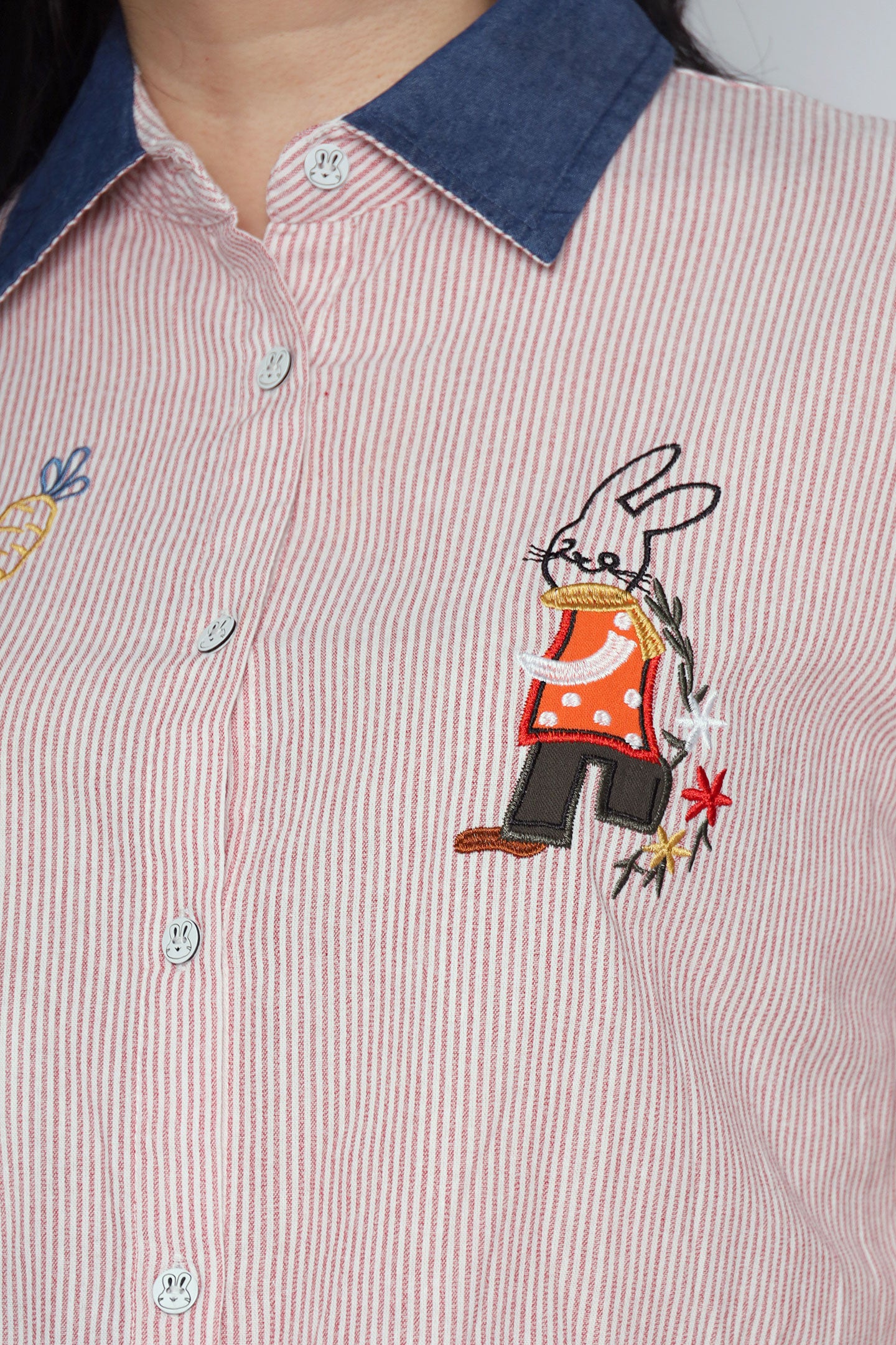 Rabbit and Carrot Pinstripes Shirt