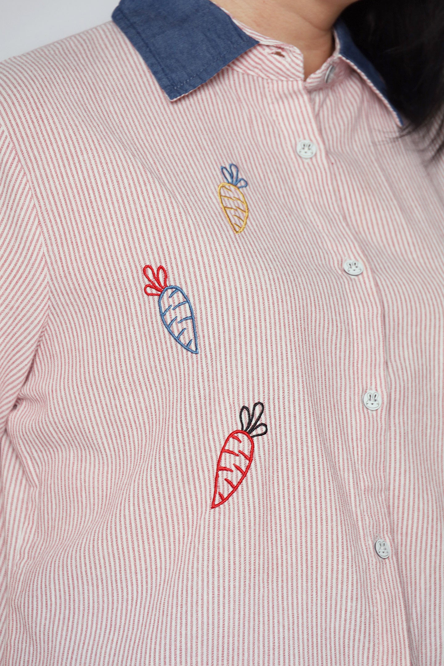 Rabbit and Carrot Pinstripes Shirt