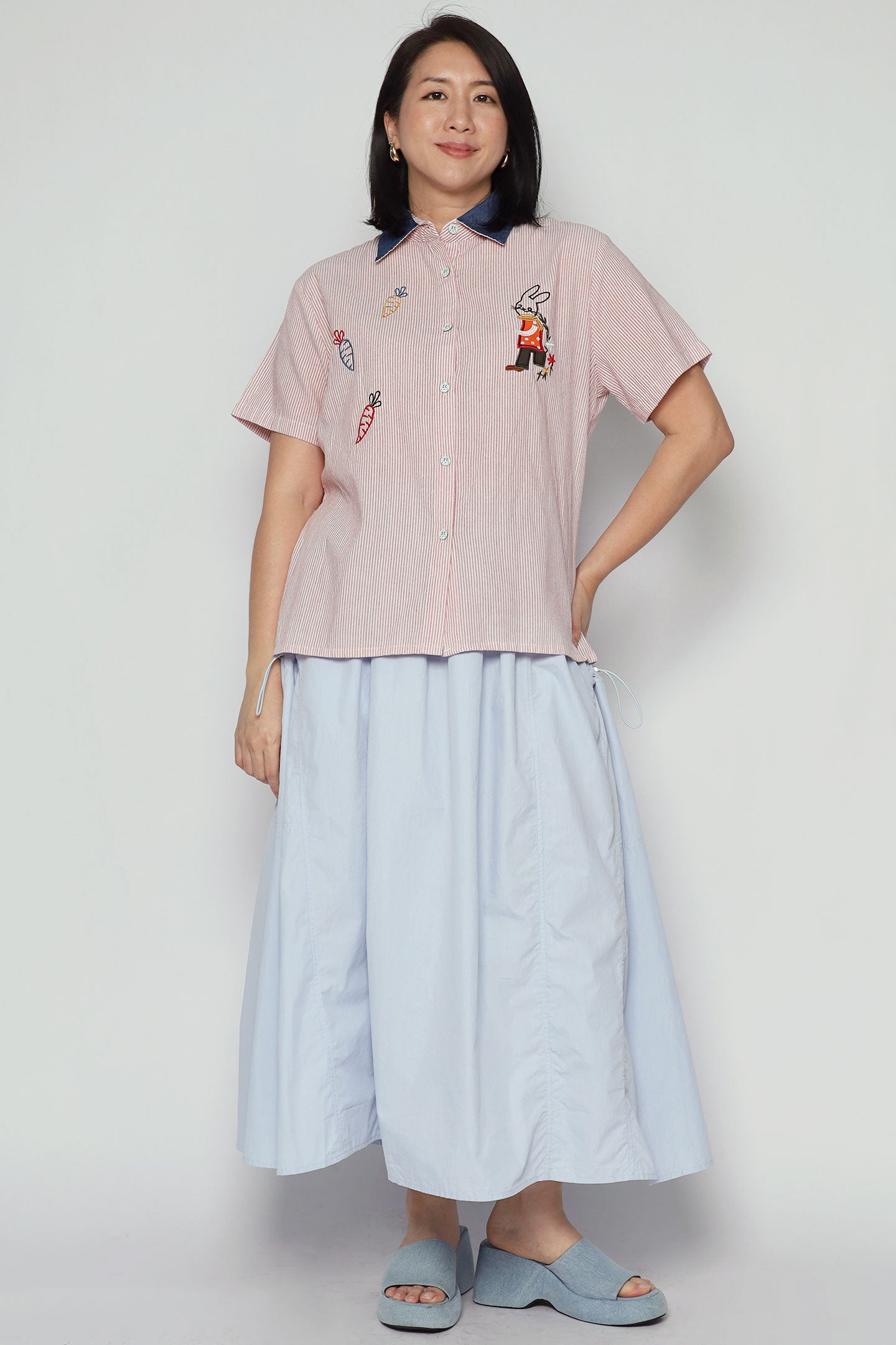 Rabbit and Carrot Pinstripes Shirt