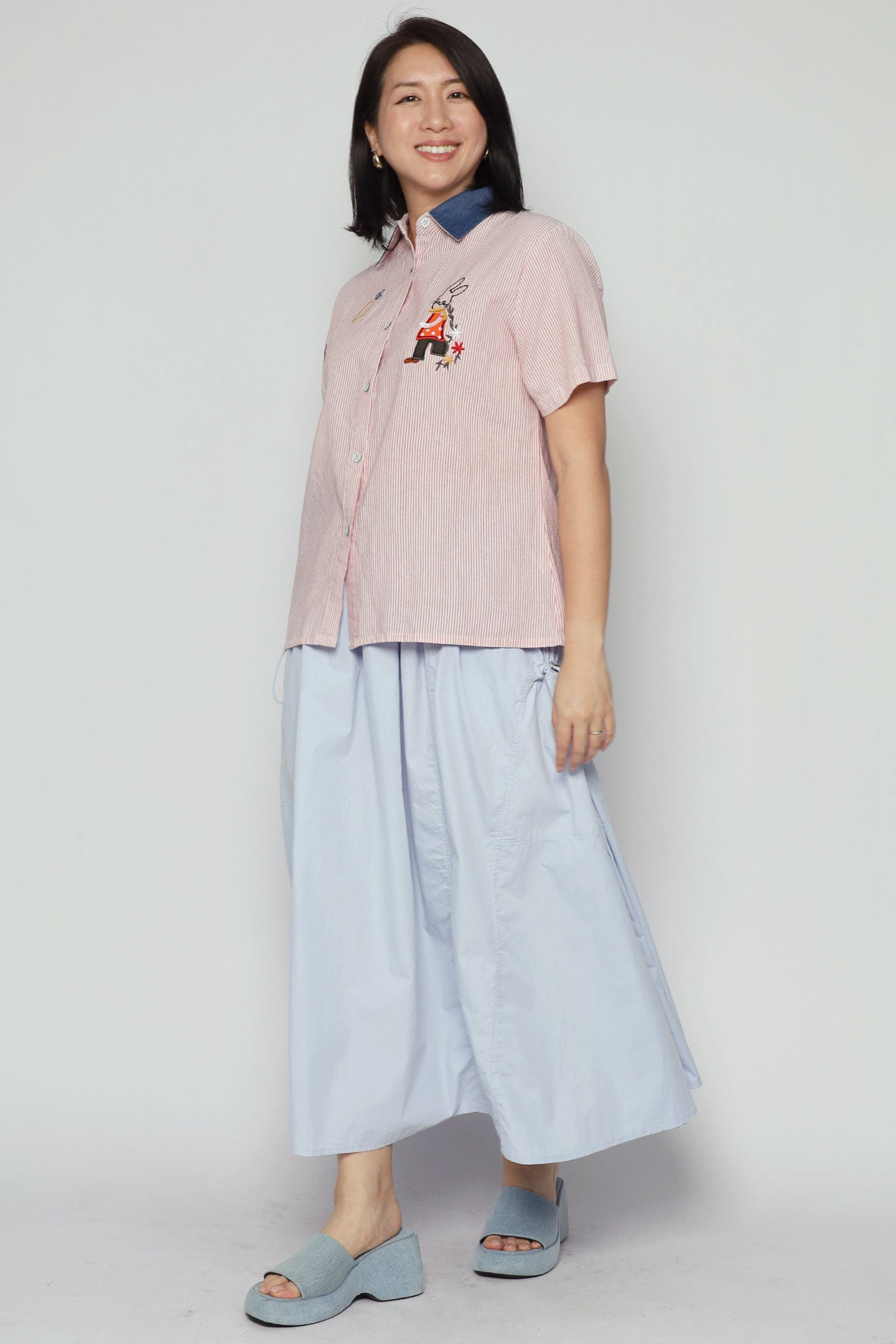 Rabbit and Carrot Pinstripes Shirt