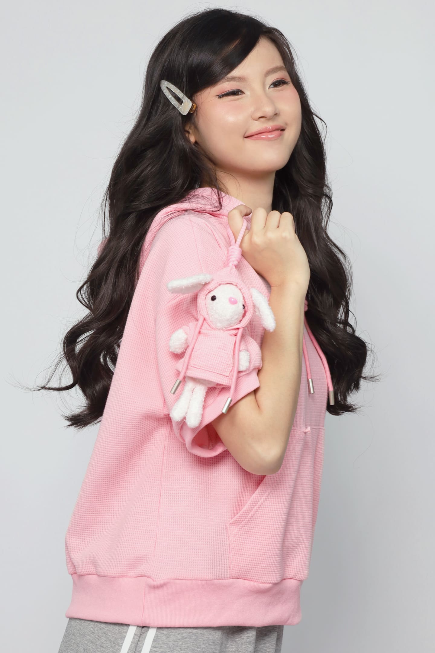 JOY -  Rabibi Bunny Hoodie Top in Pink