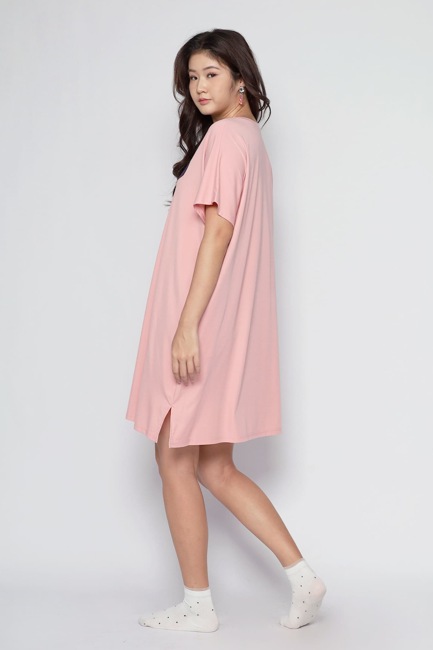 TENCEL - Sleepy Girl Pyjamas Dress in Raspberry Swirl