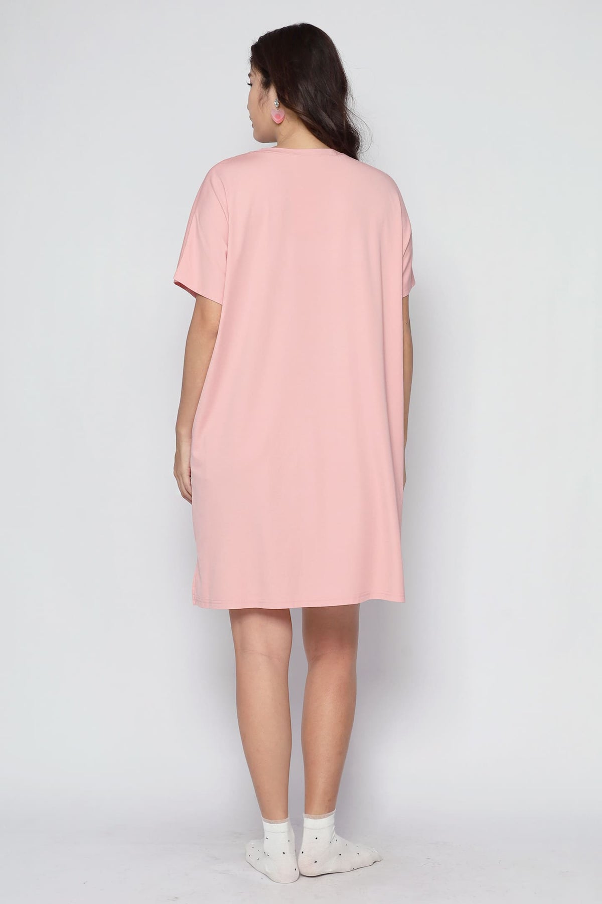 TENCEL - Sleepy Girl Pyjamas Dress in Raspberry Swirl