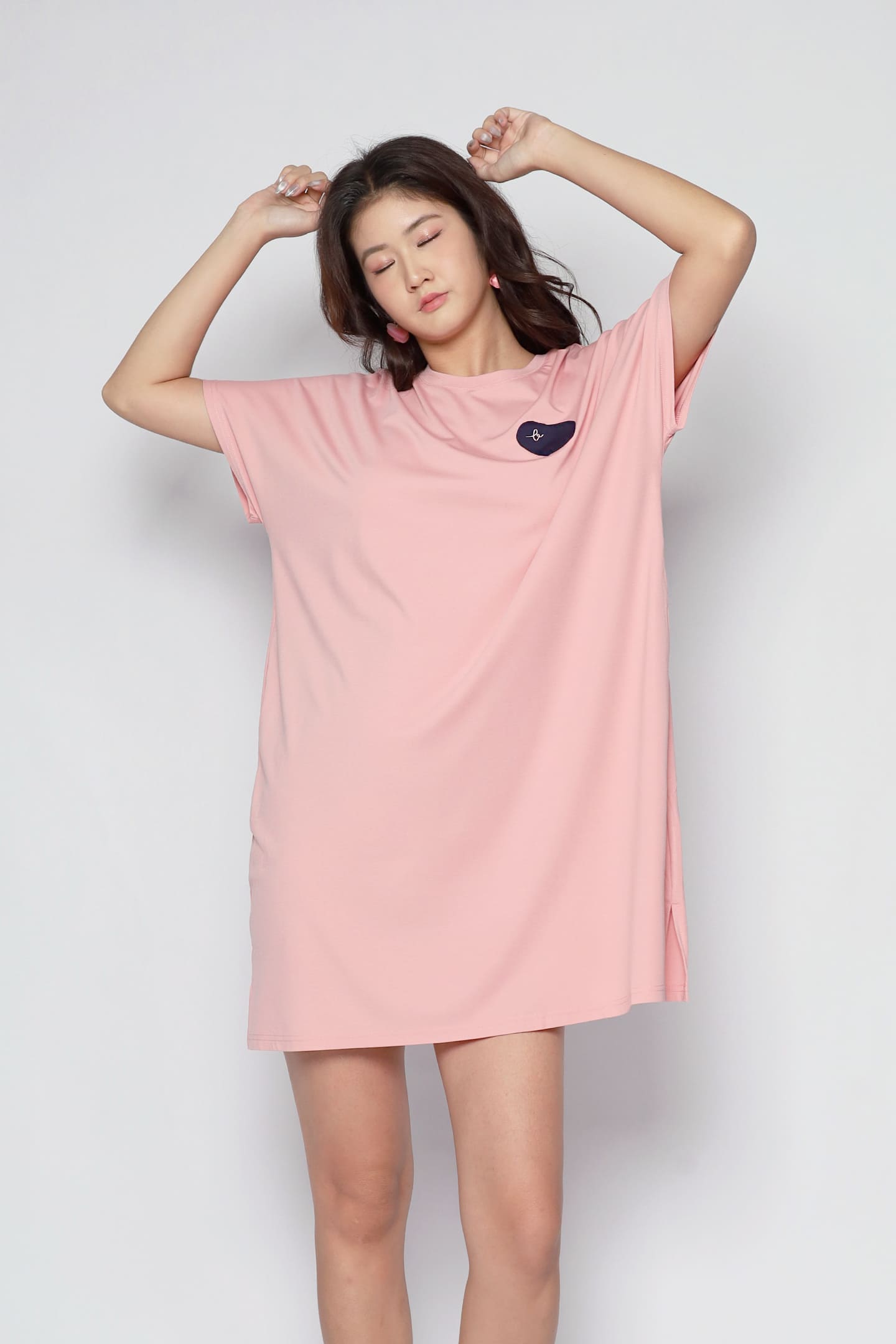 TENCEL - Sleepy Girl Pyjamas Dress in Raspberry Swirl
