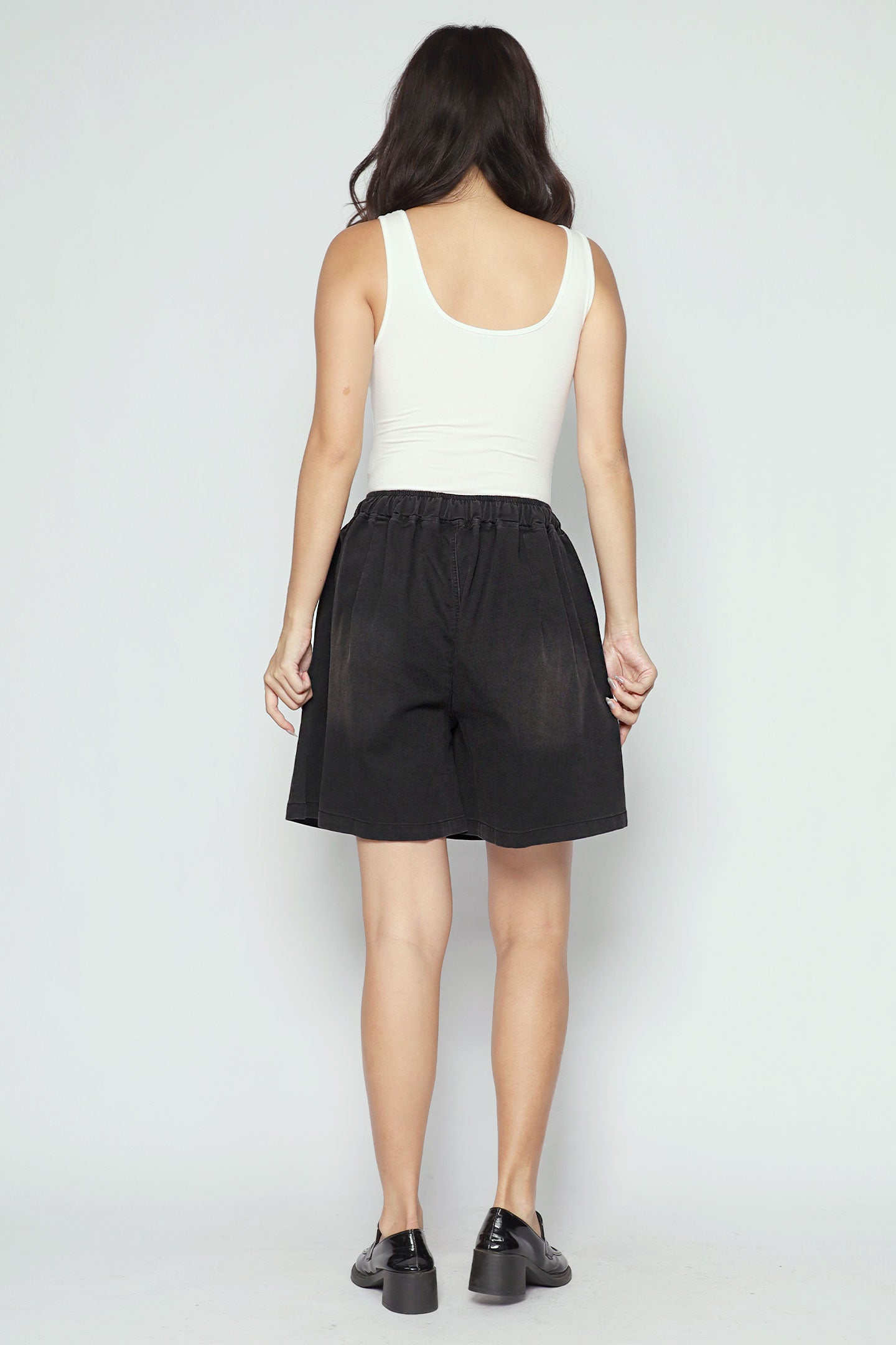 Rayney Denim Shorts in Black