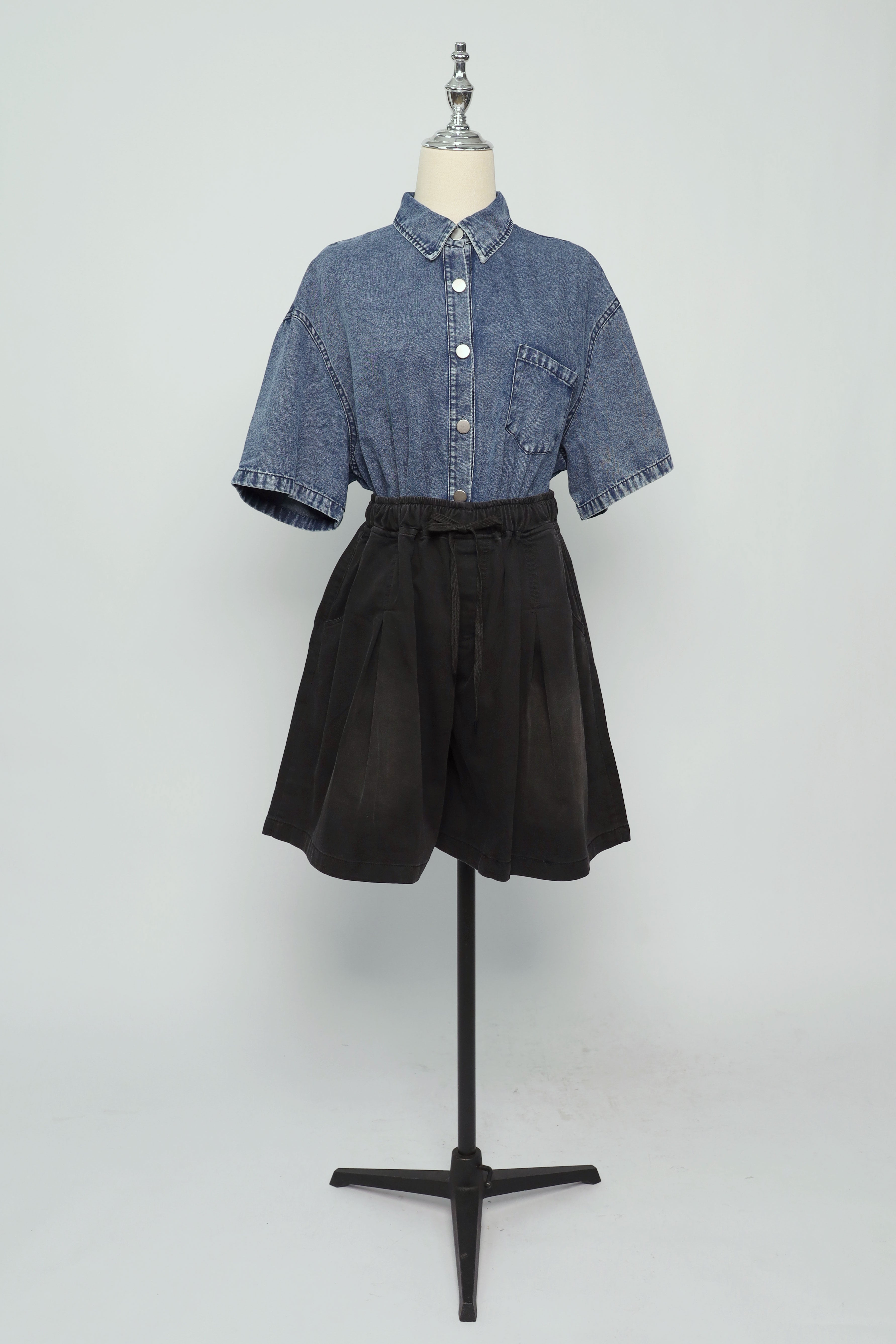 PO - Rayney Denim Shorts in Black