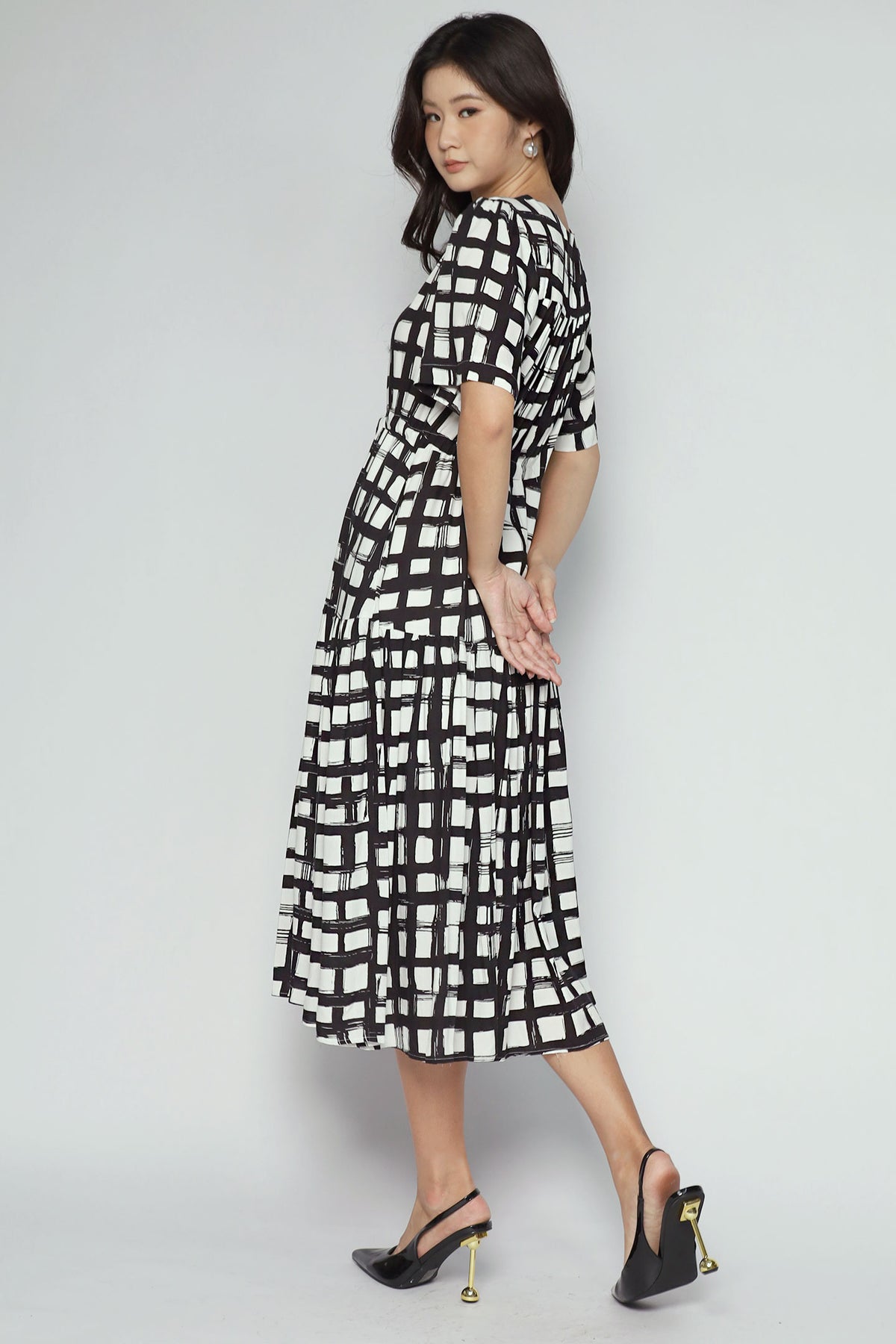 Reisha Dress in Painted Check