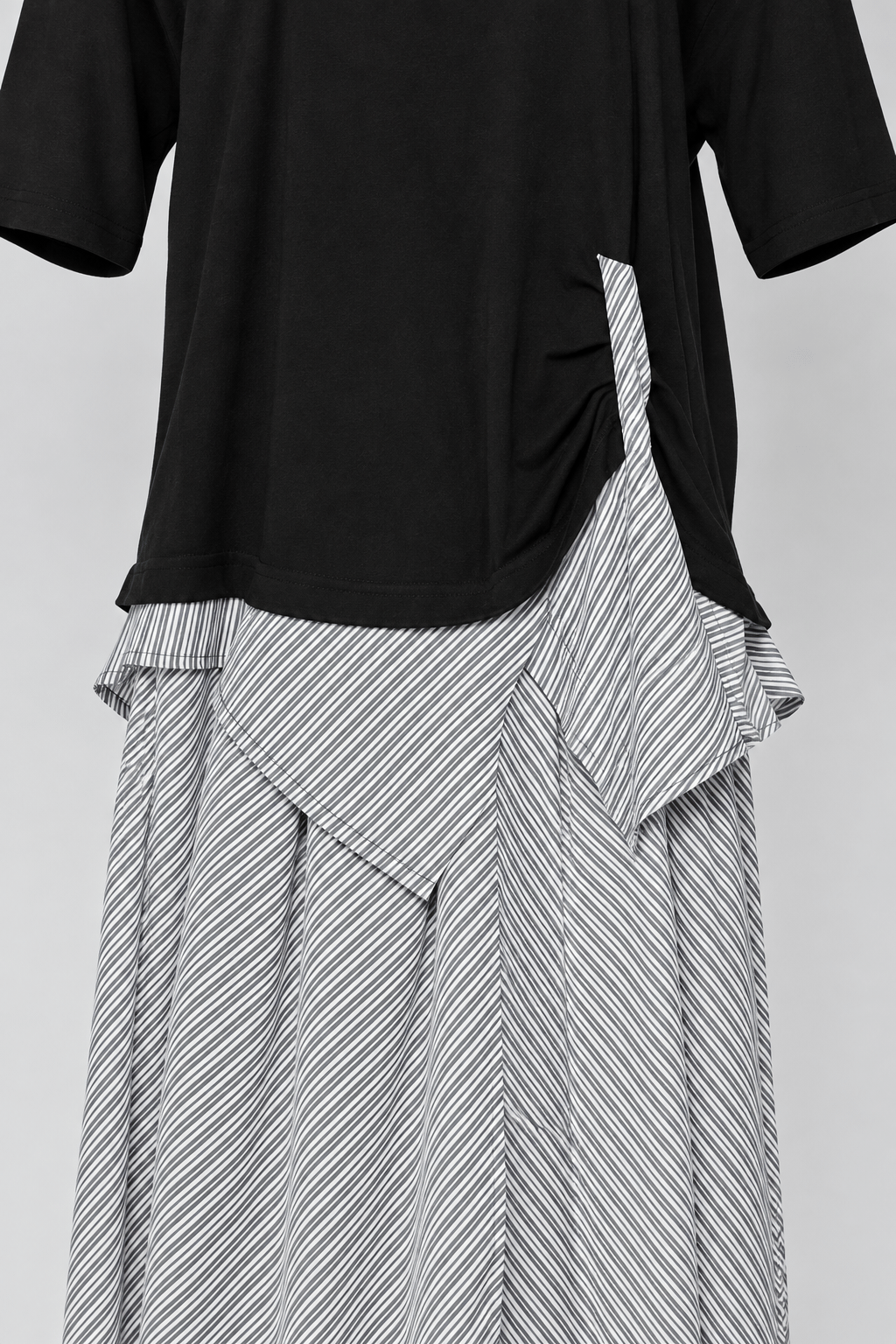 PO - Dang Dress in Black Stripes