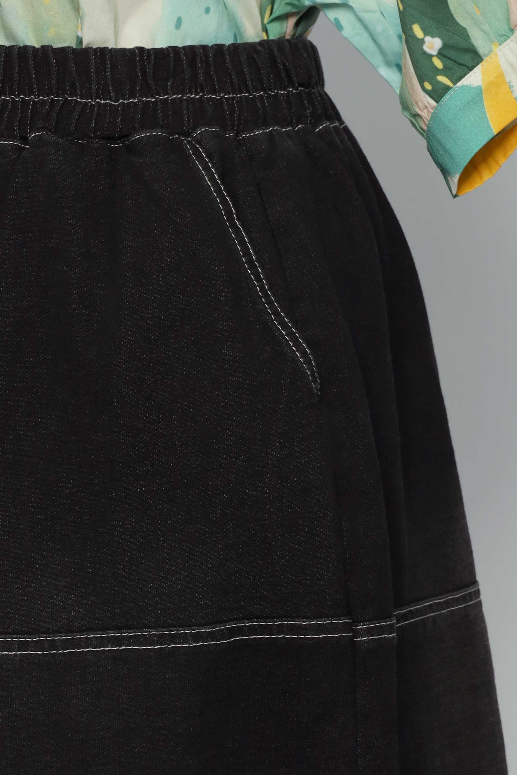 PO - Rex Denim Culottes in Black
