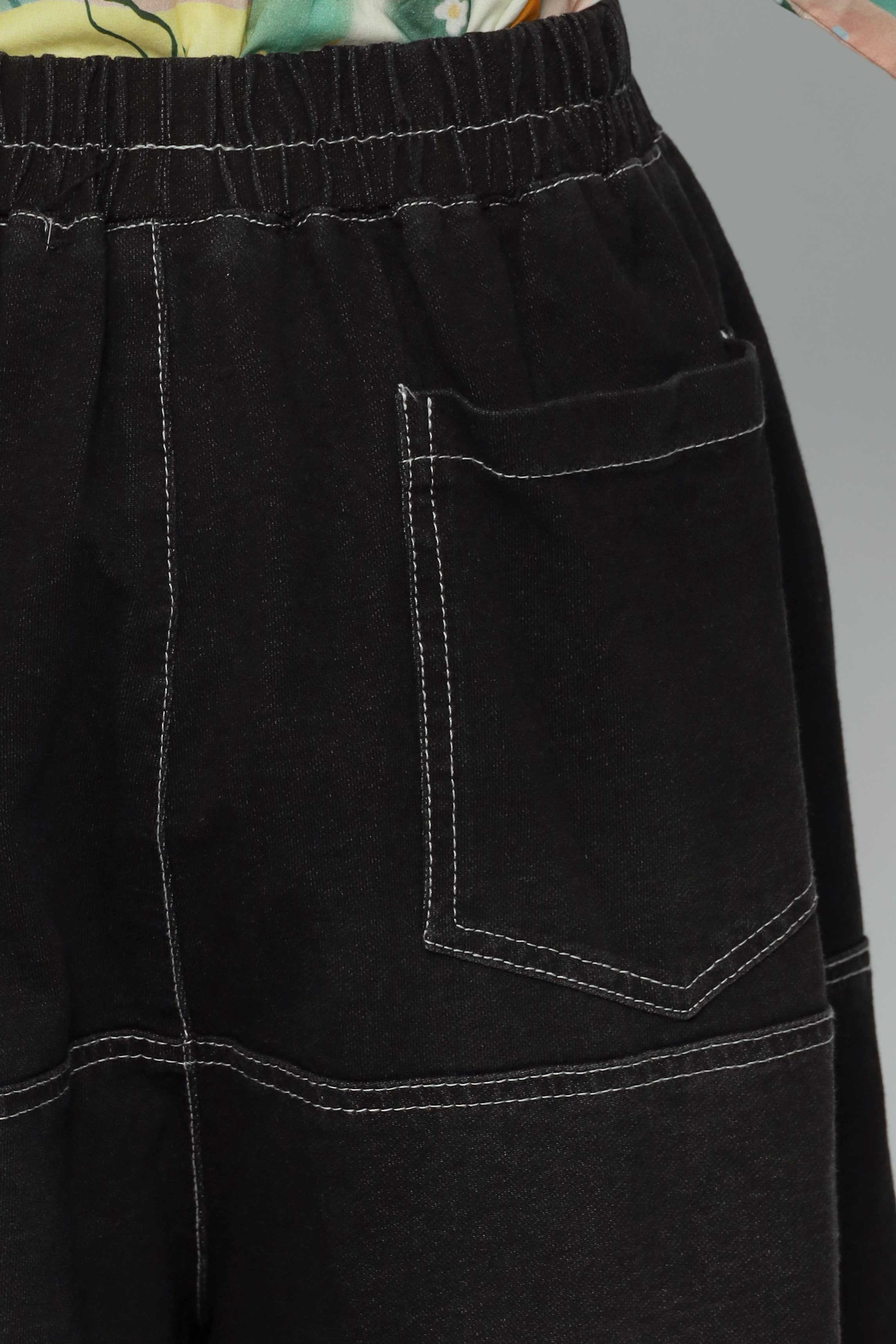 PO - Rex Denim Culottes in Black
