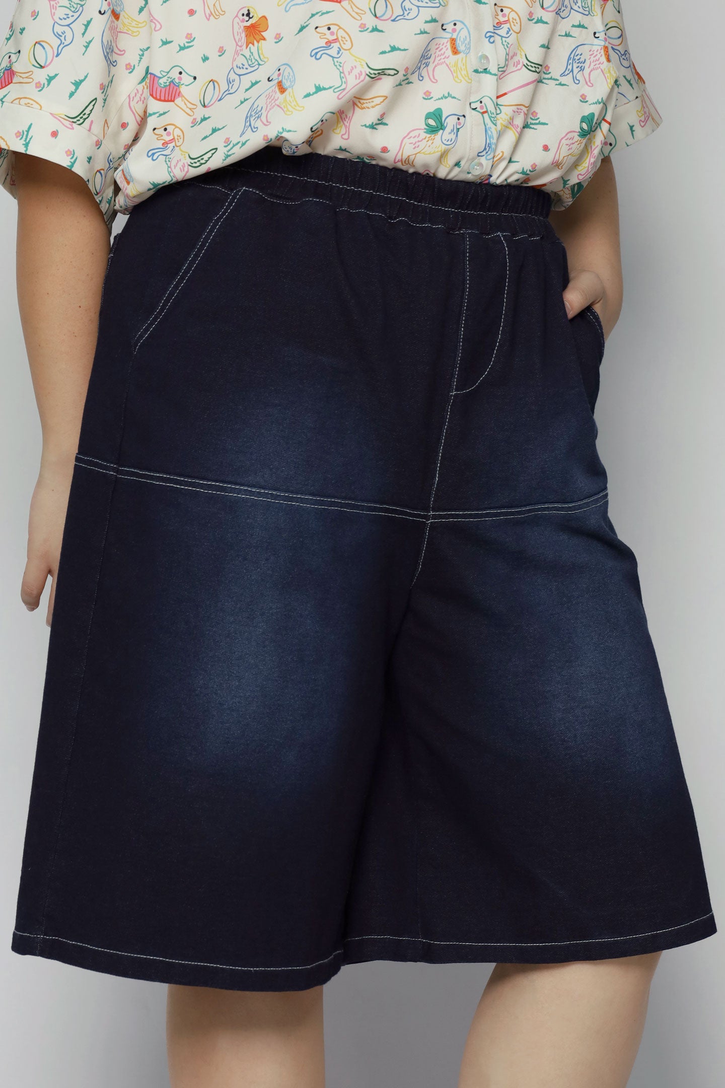 Backorders Rex Denim Culottes in Blue