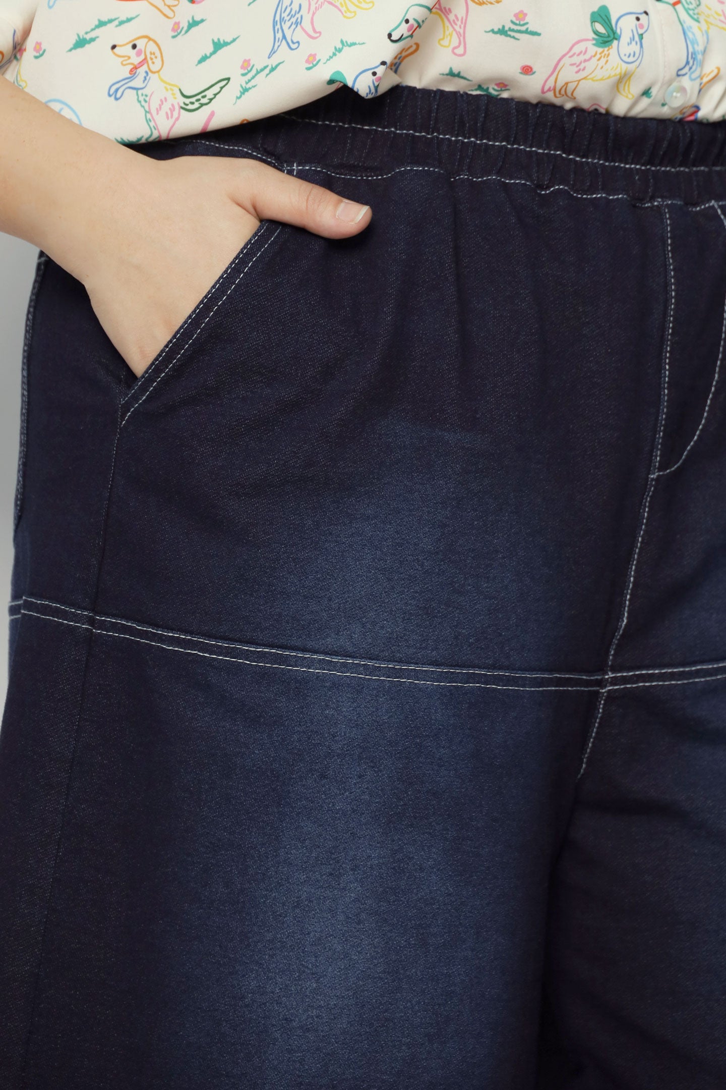 Backorders Rex Denim Culottes in Blue