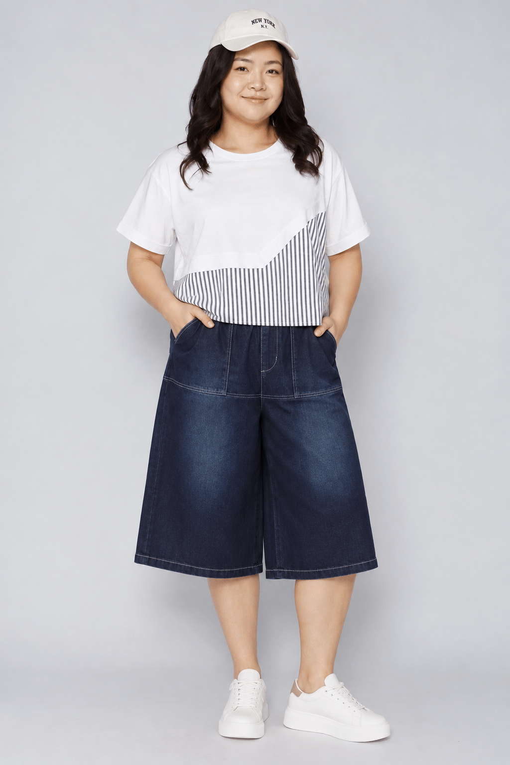 Rex Denim Culottes in Blue