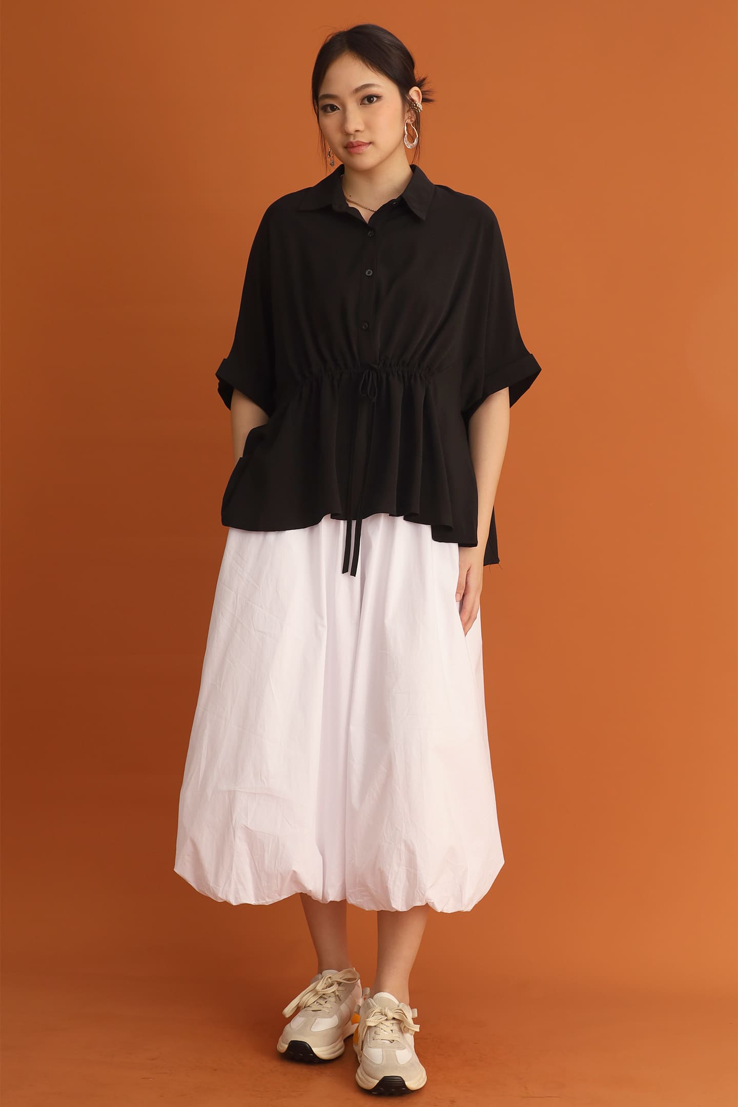 CHOSEN: Cath Drawstring Top in Black