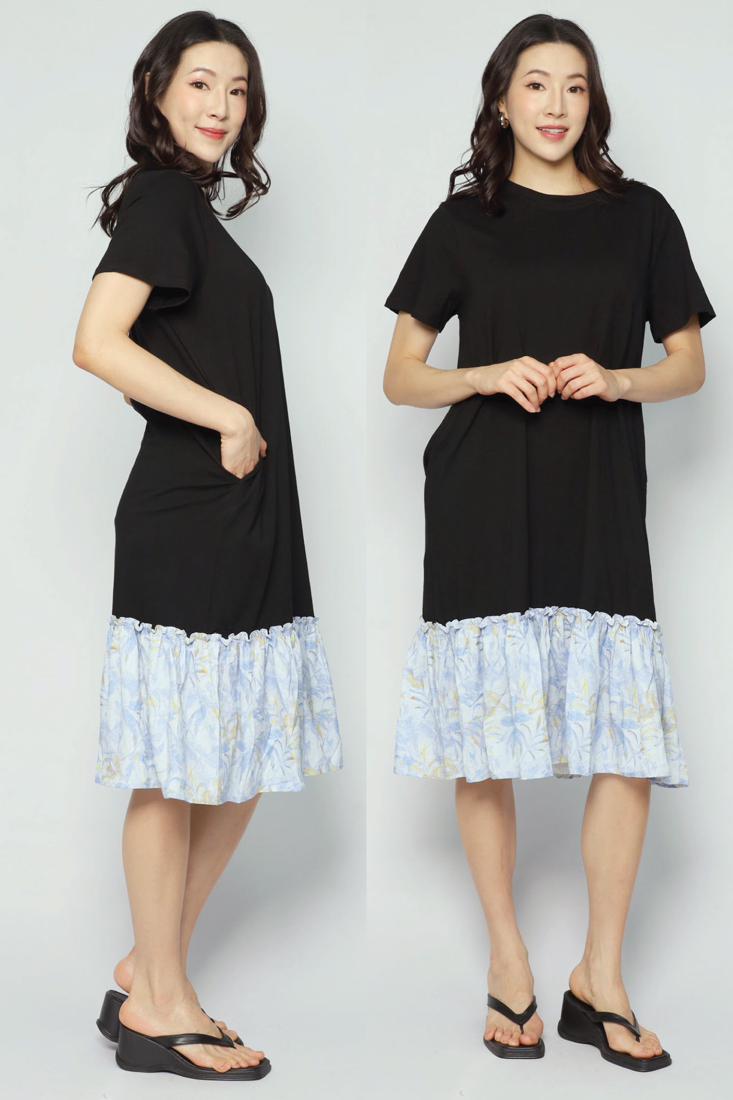Robyn Dress in Blue Floret
