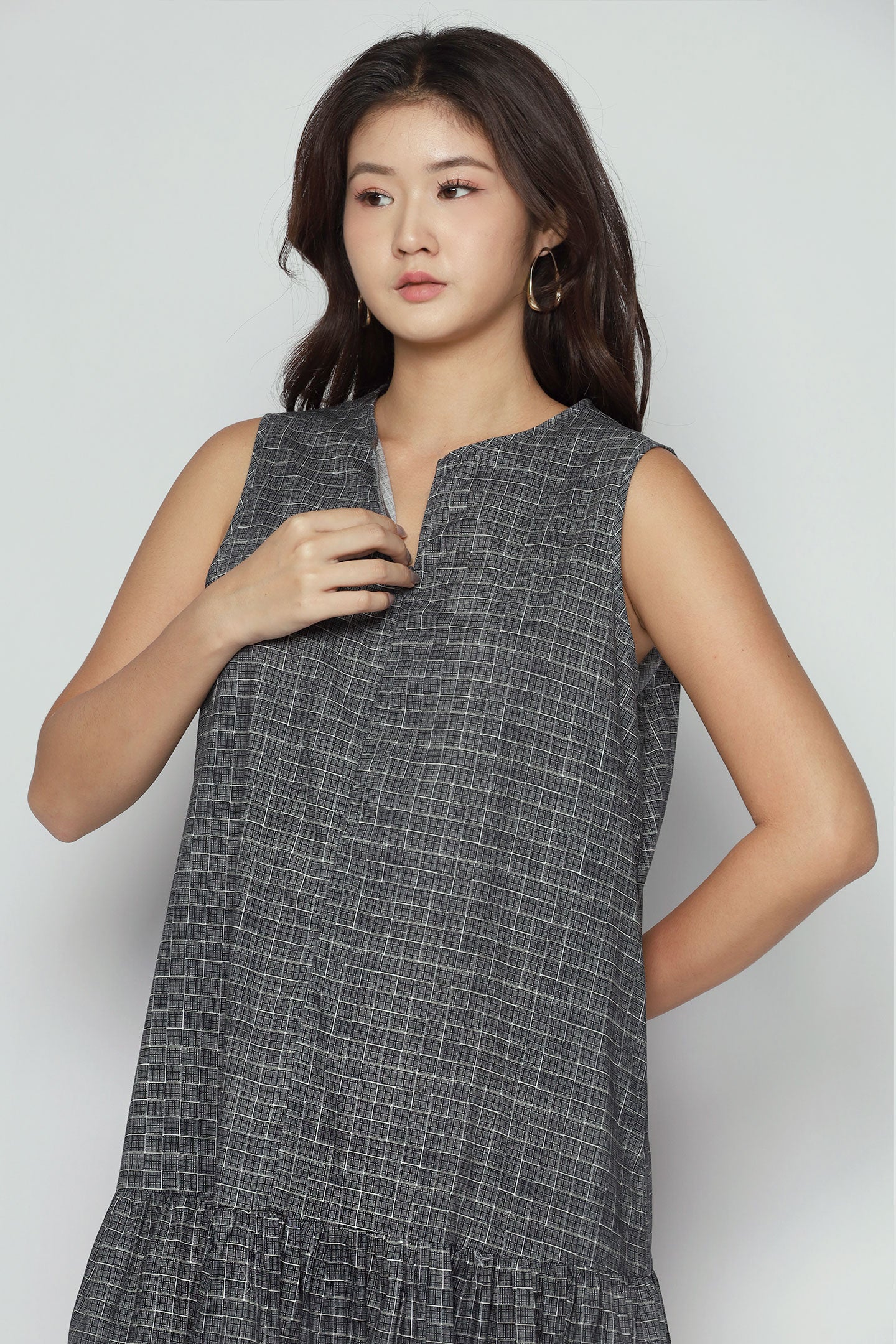 Romy Dress in City Grid
