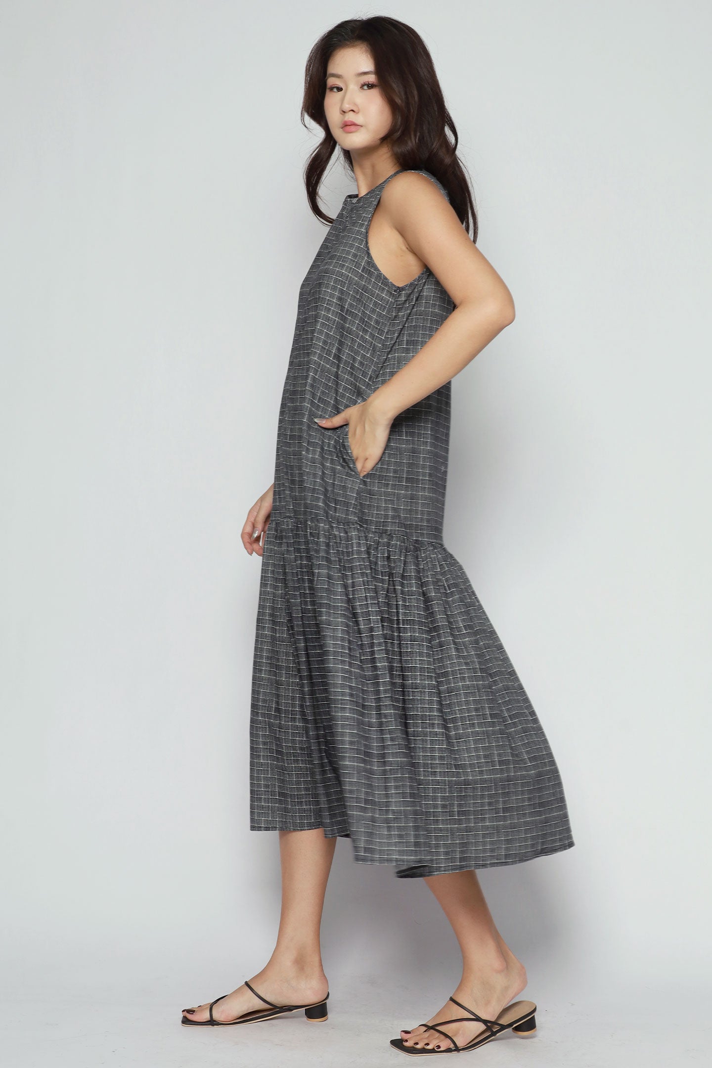 Romy Dress in City Grid