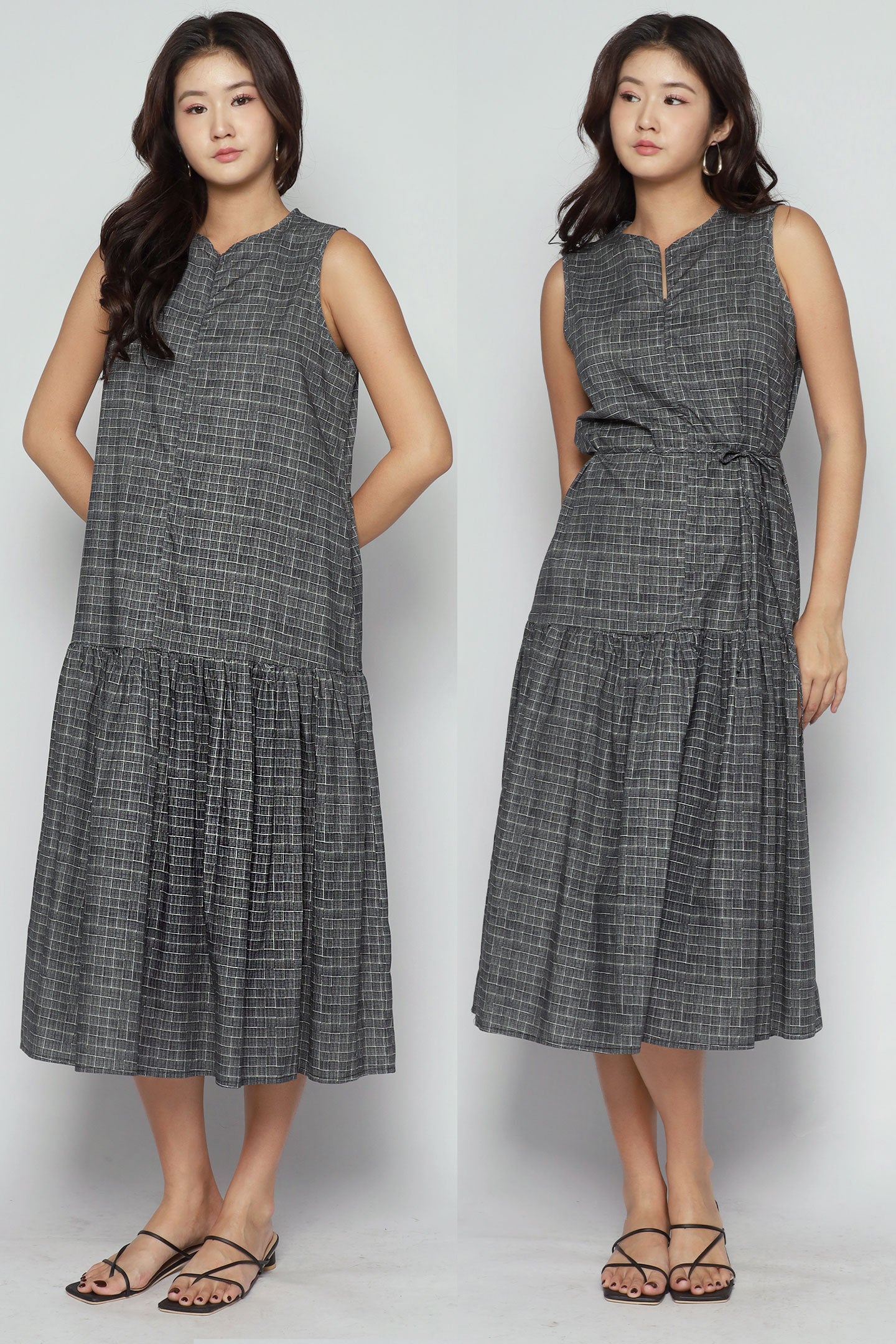 Romy Dress in City Grid