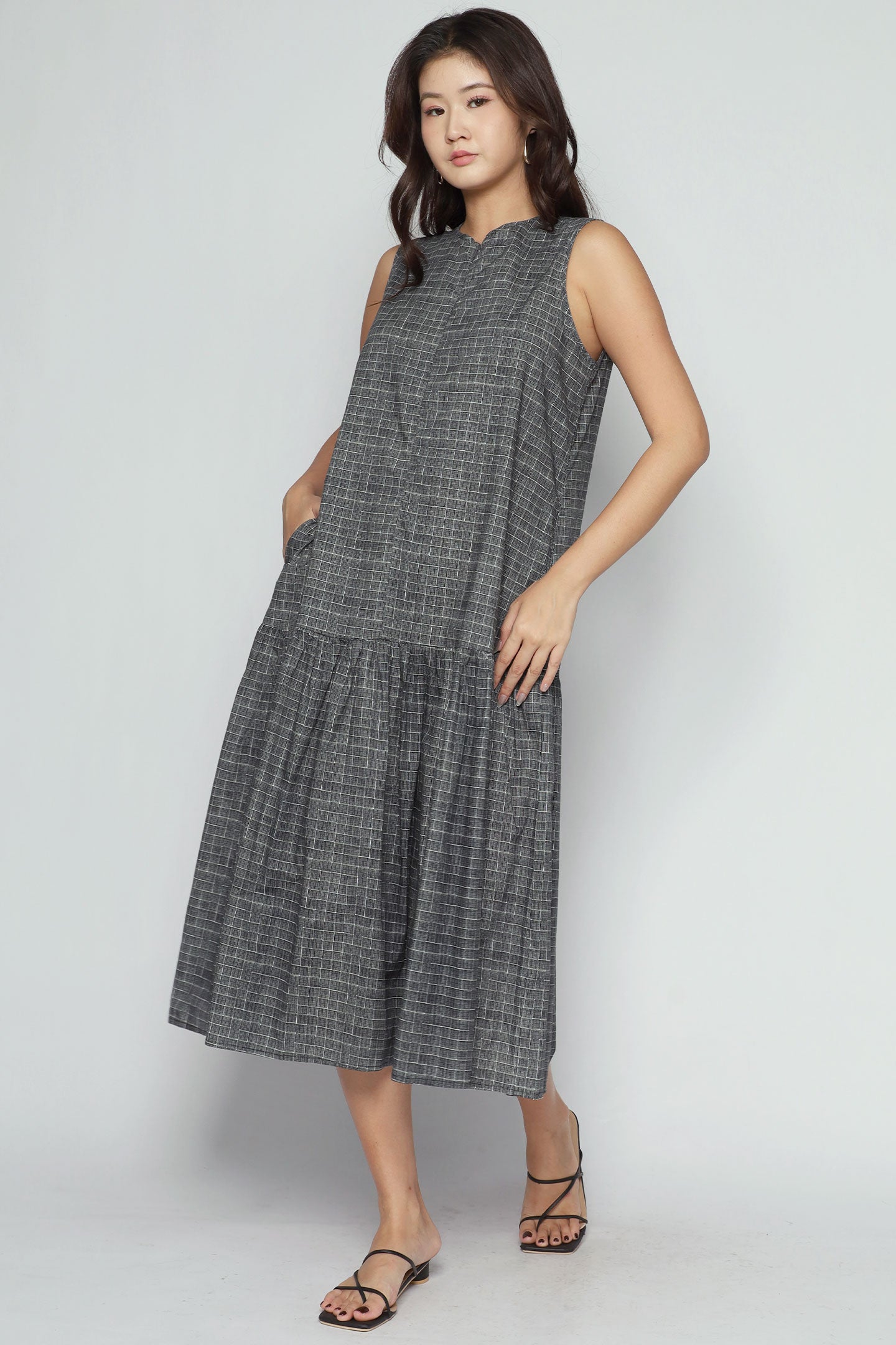 Romy Dress in City Grid