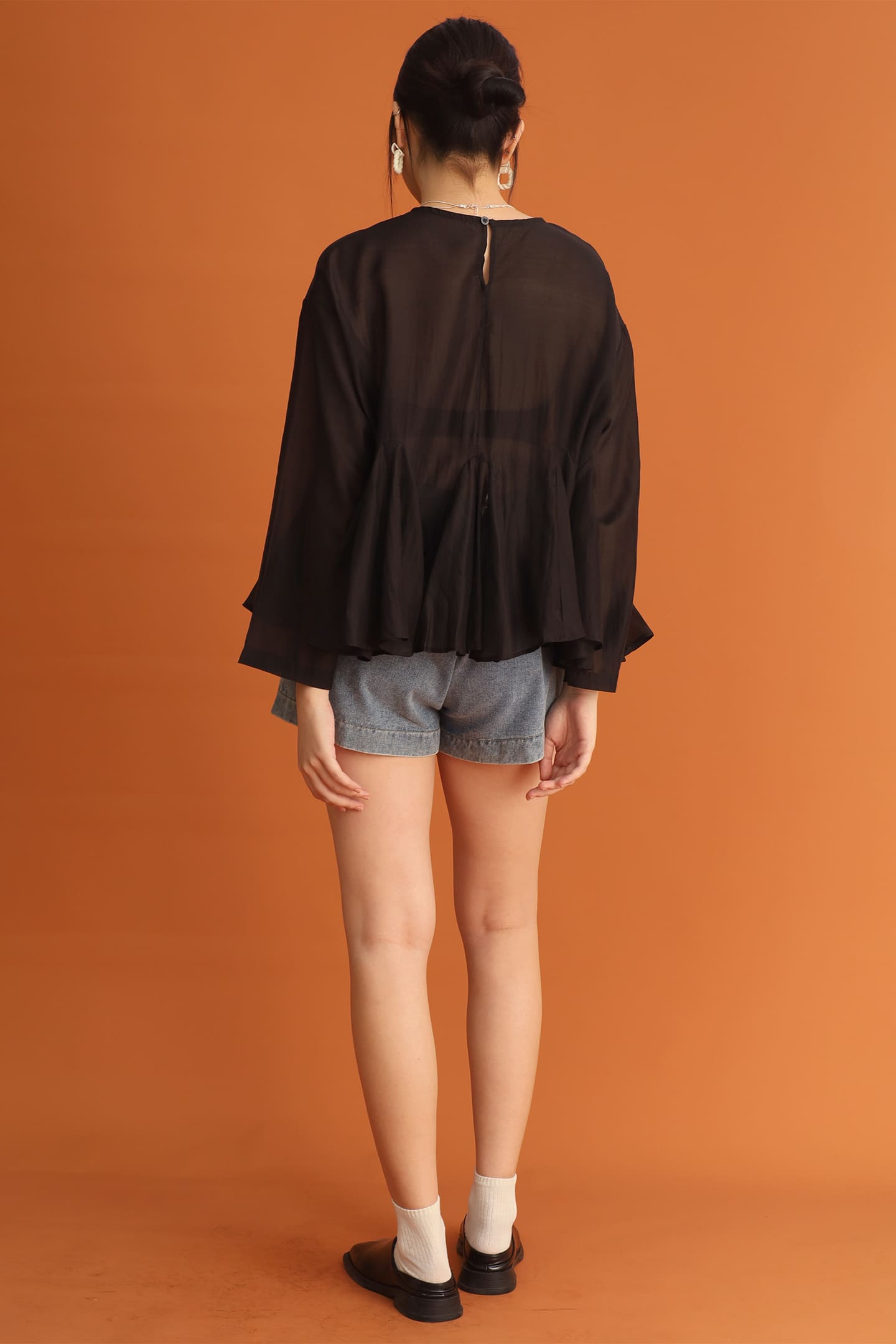 CHOSEN: Rosé Flare Blouse in Black