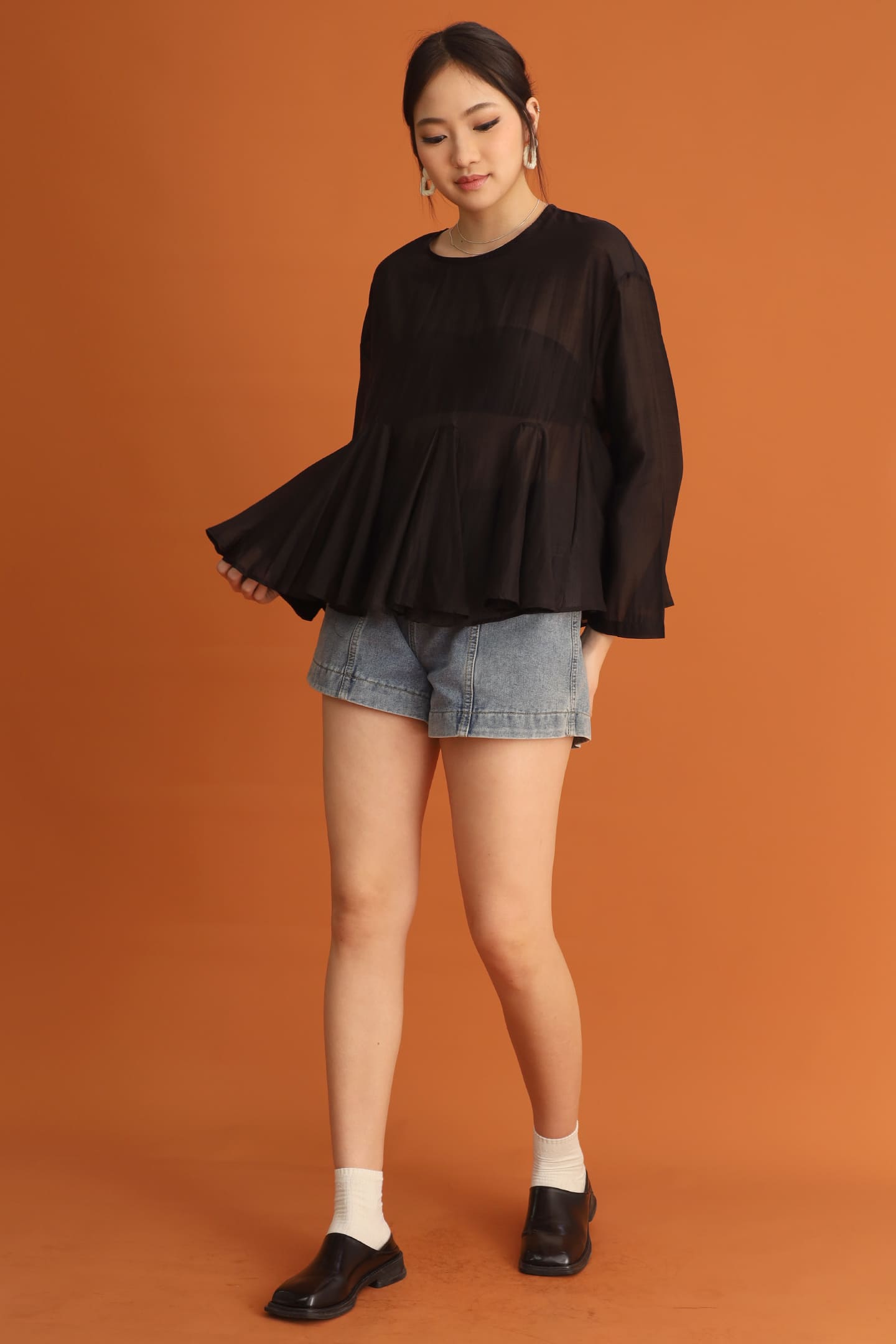 CHOSEN: Rosé Flare Blouse in Black