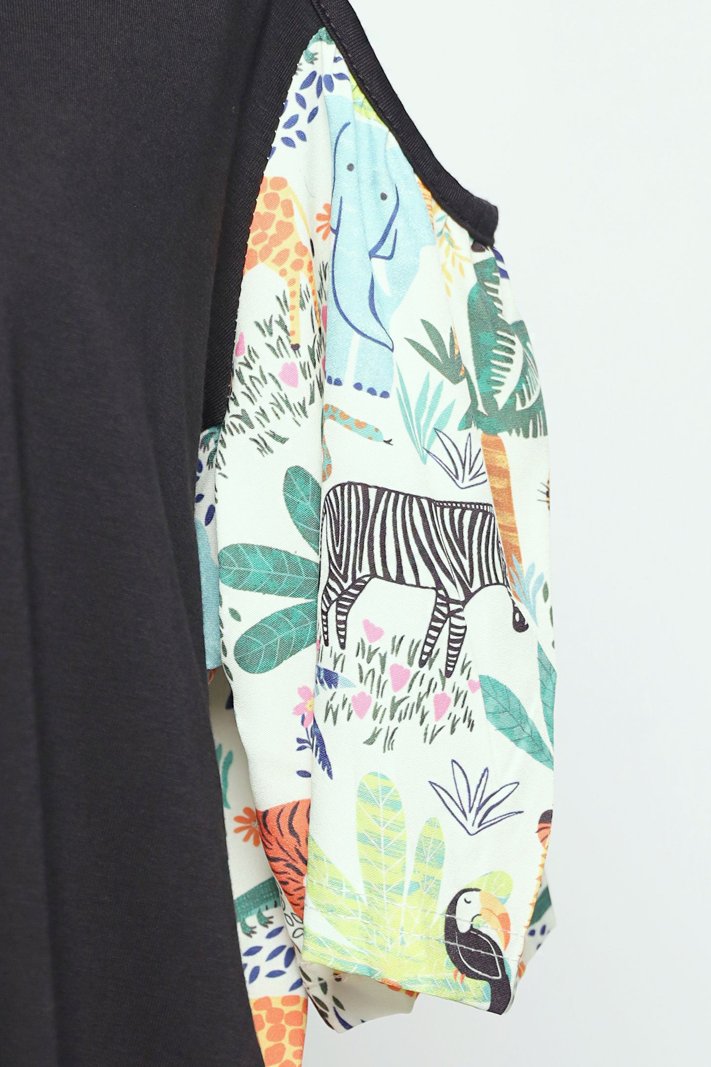 PO - Roselle Cold Shoulder Dress in Animal Jungle