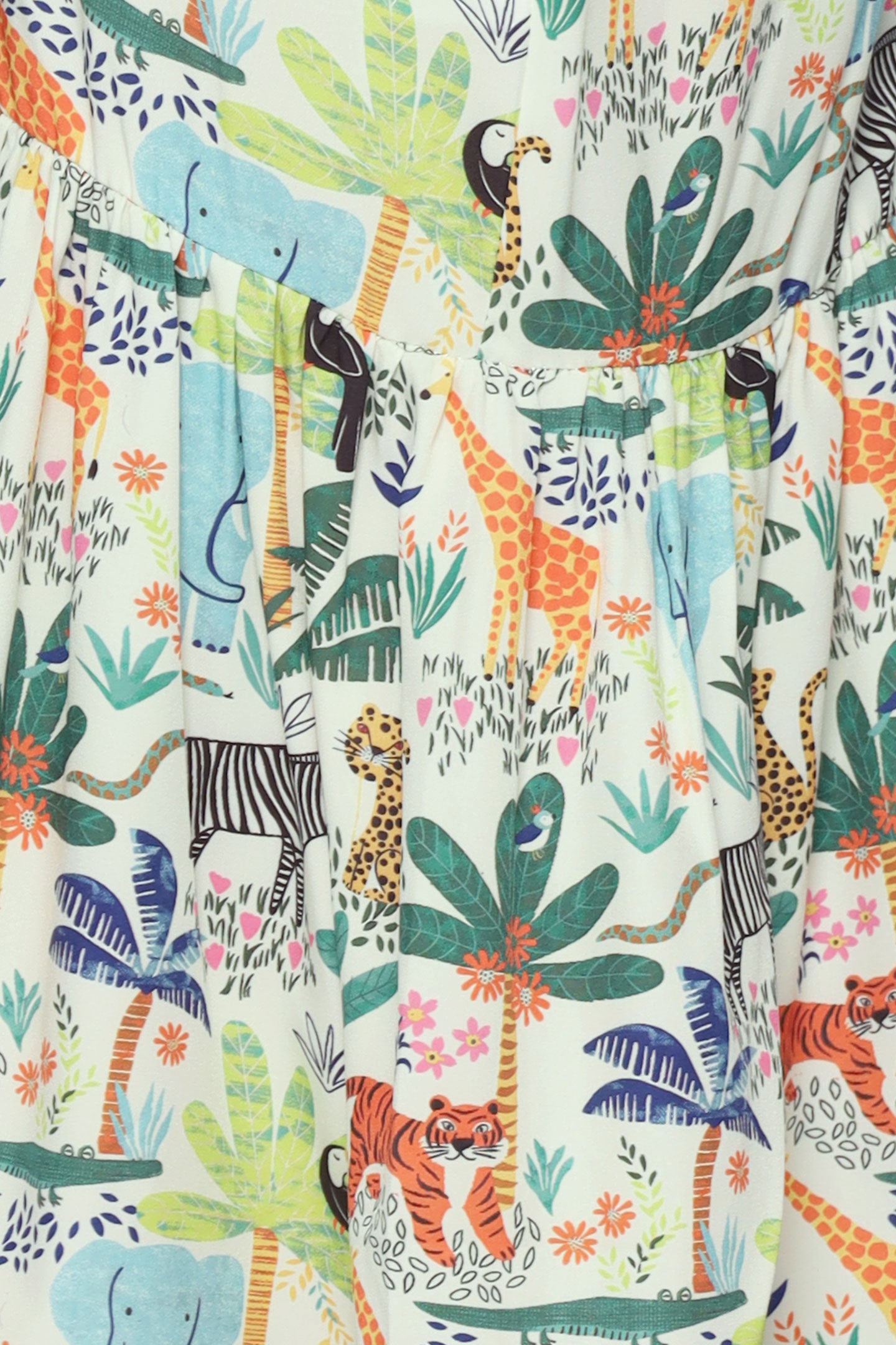 Roselle Cold Shoulder Dress in Animal Jungle